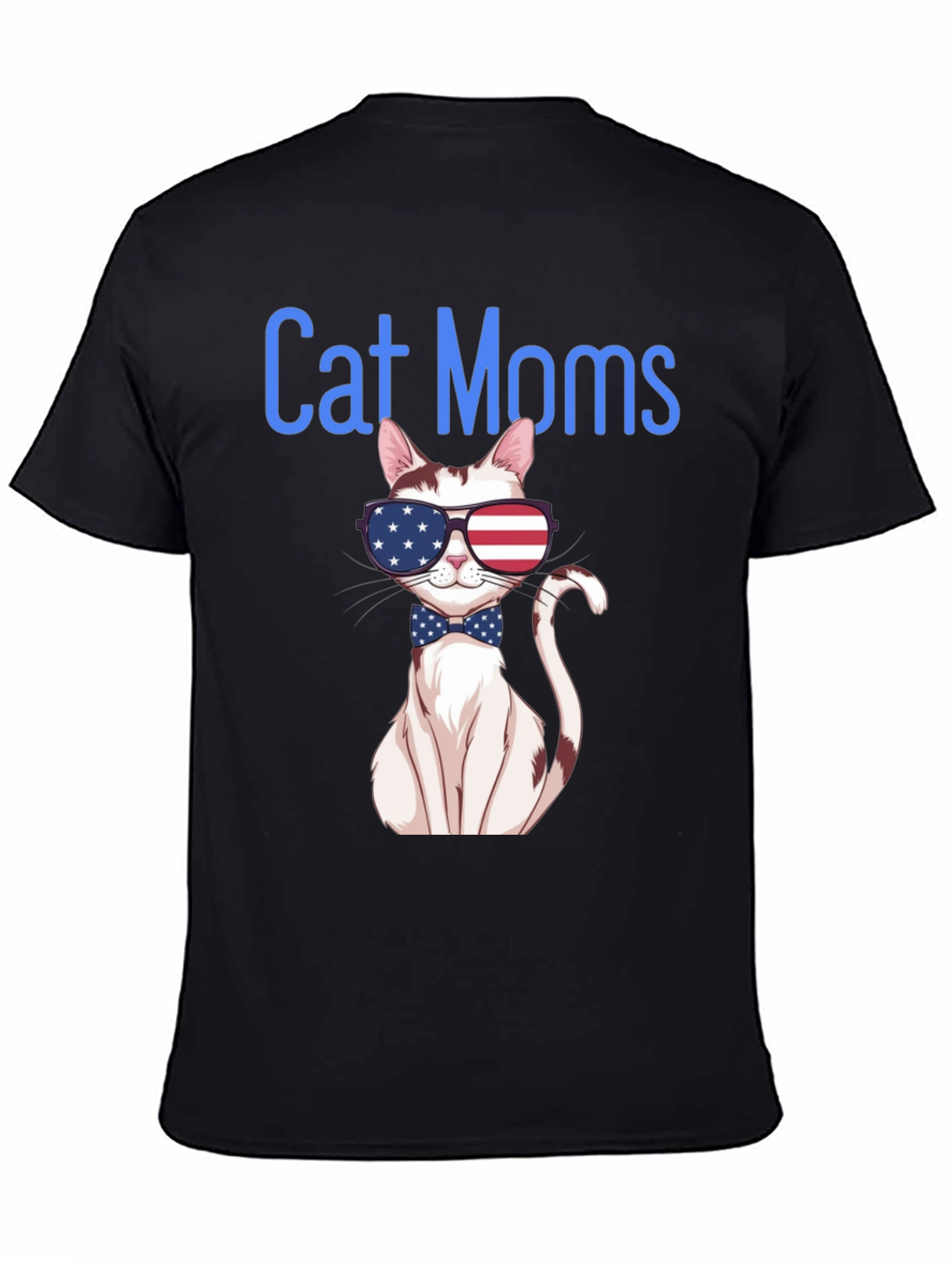 Cat Moms T-Shirt - Patriotic Kitty