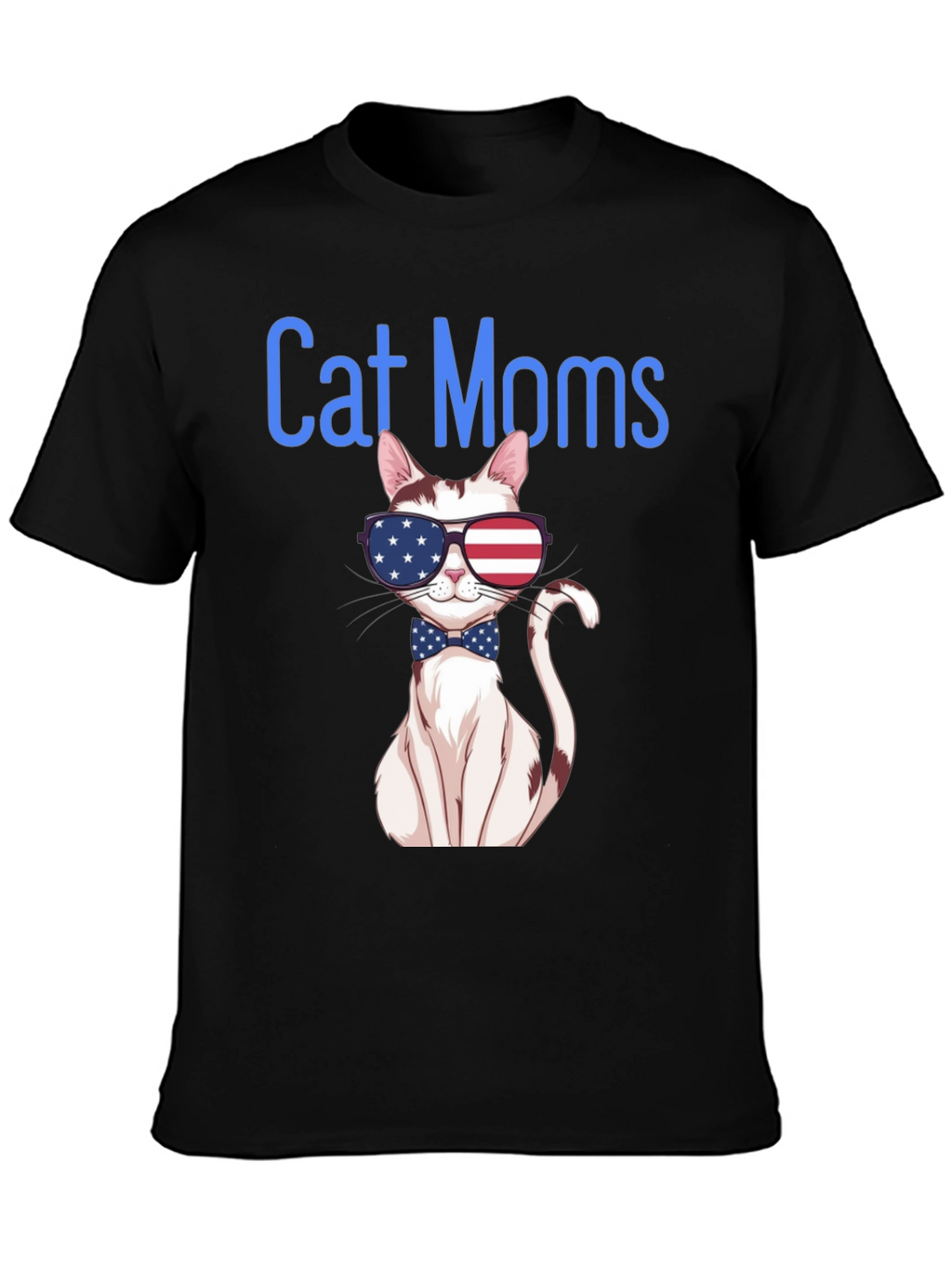 Cat Moms T-Shirt - Patriotic Kitty