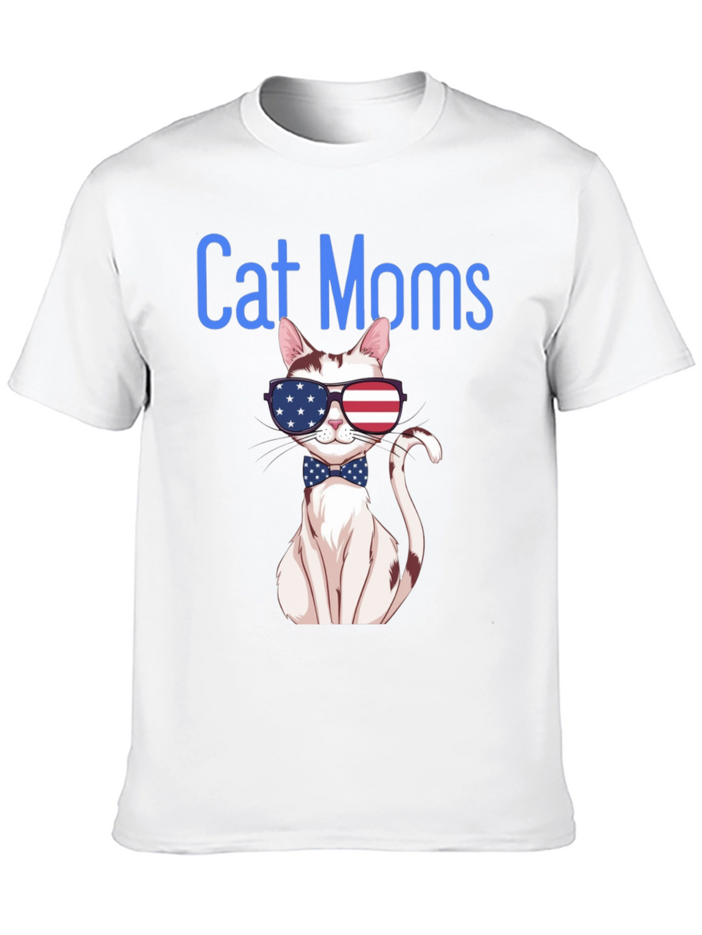 Cat Moms T-Shirt - Patriotic Kitty