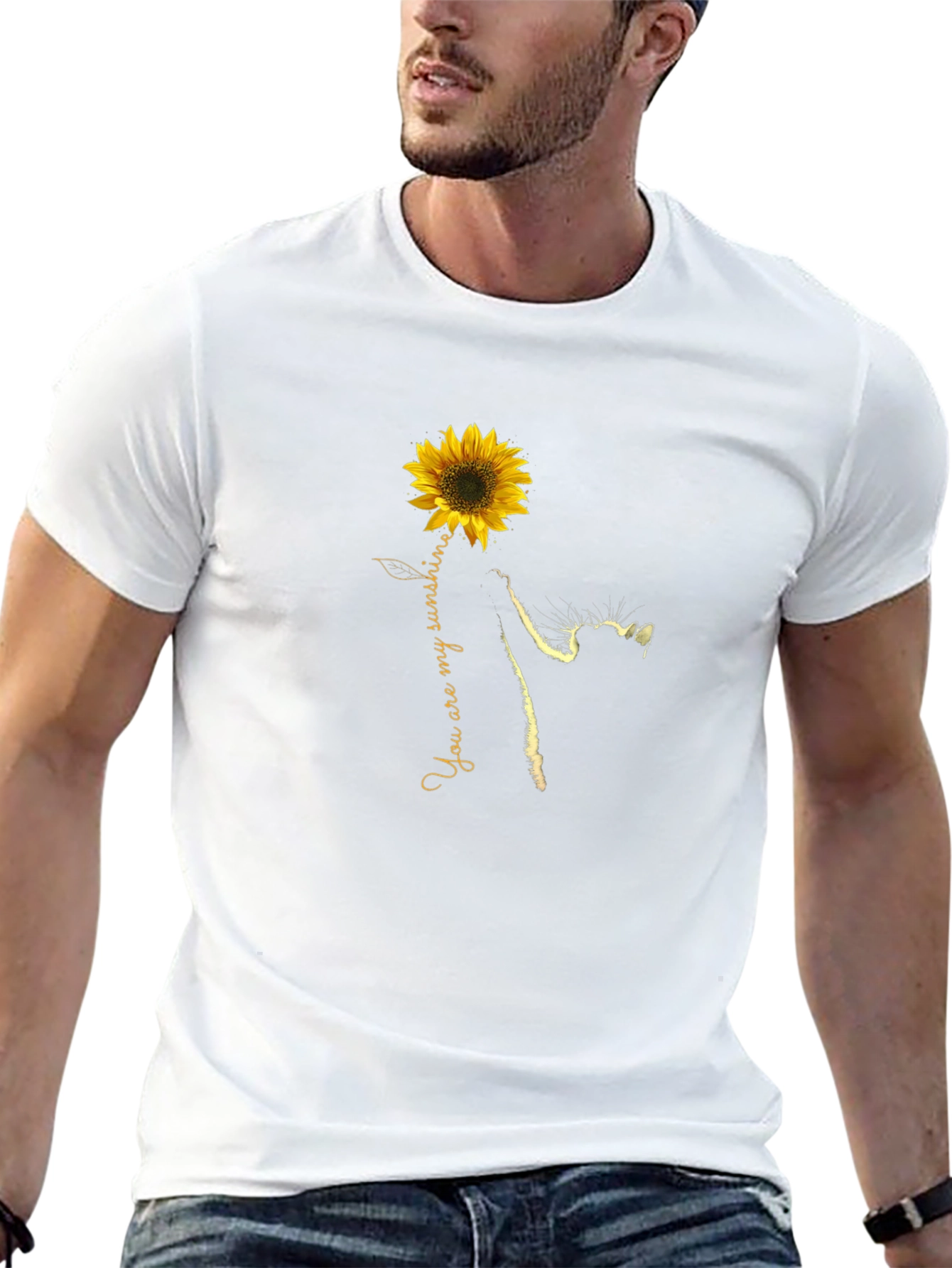 Sunflower Cat T-Shirt - You Are My Sunshine