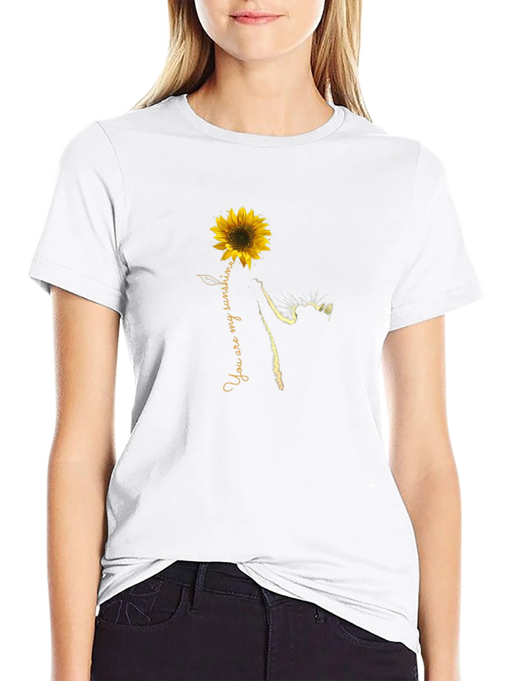 Sunflower Cat T-Shirt - You Are My Sunshine