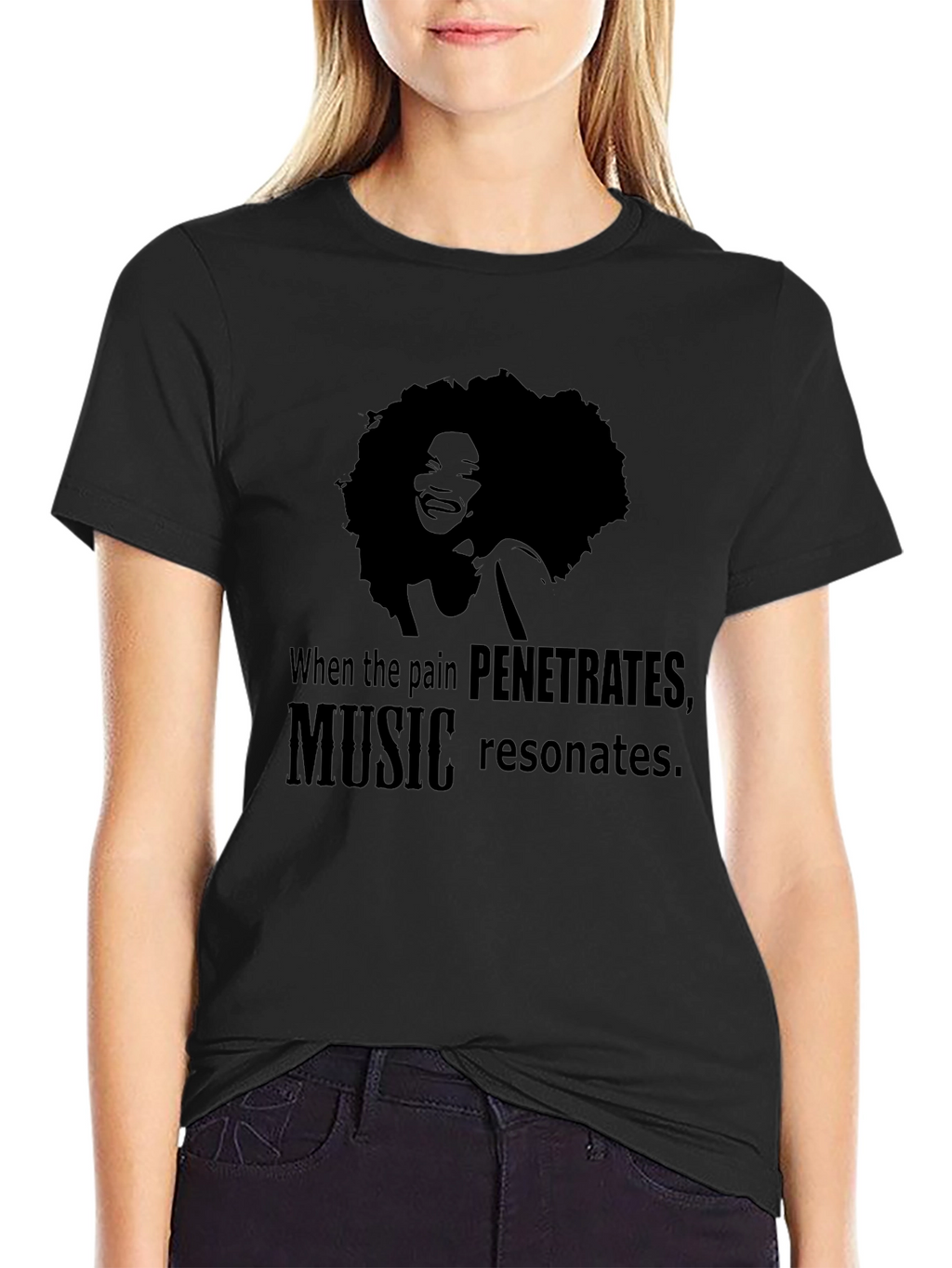Music Resonates T-Shirt Black Graphic Tee
