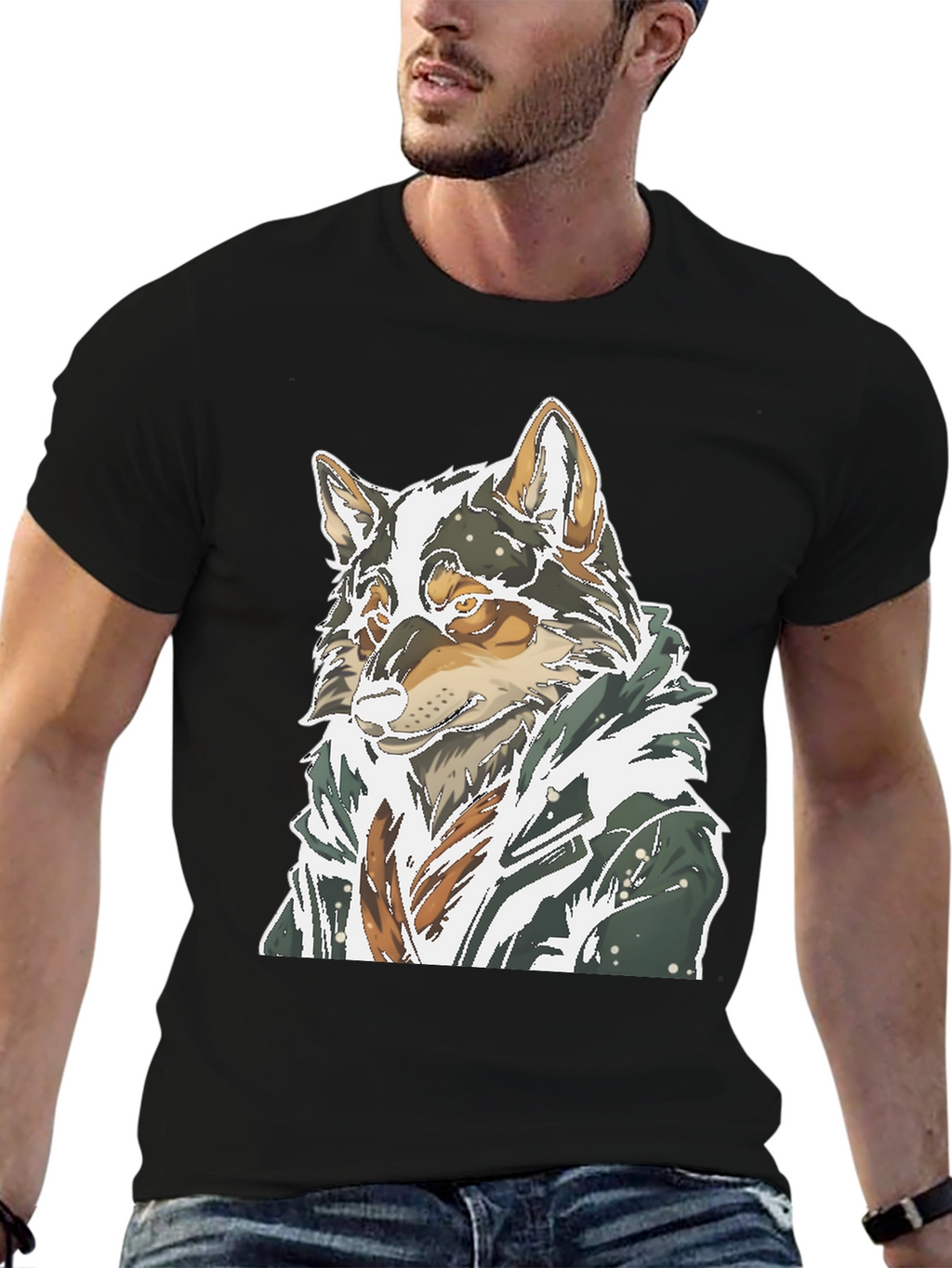 Wolf Graphic Tee - Stylish Unisex Cotton T-Shirt