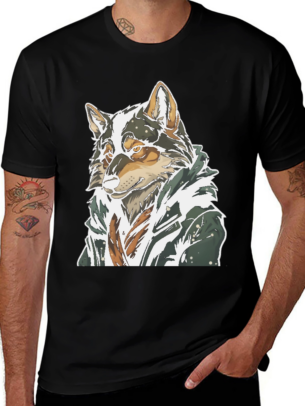 Wolf Graphic Tee - Stylish Unisex Cotton T-Shirt