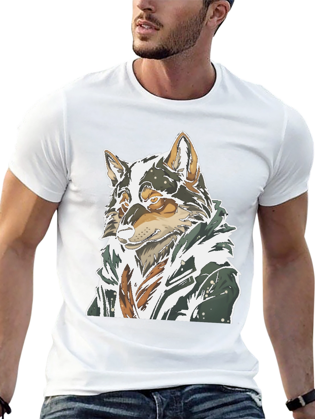 Wolf Graphic Tee - Stylish Unisex Cotton T-Shirt