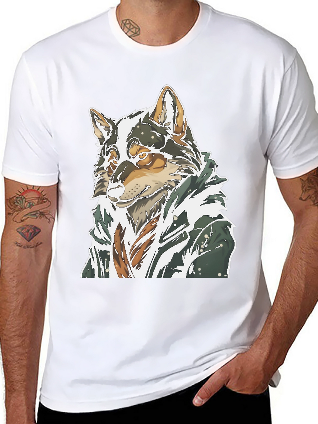 Wolf Graphic Tee - Stylish Unisex Cotton T-Shirt
