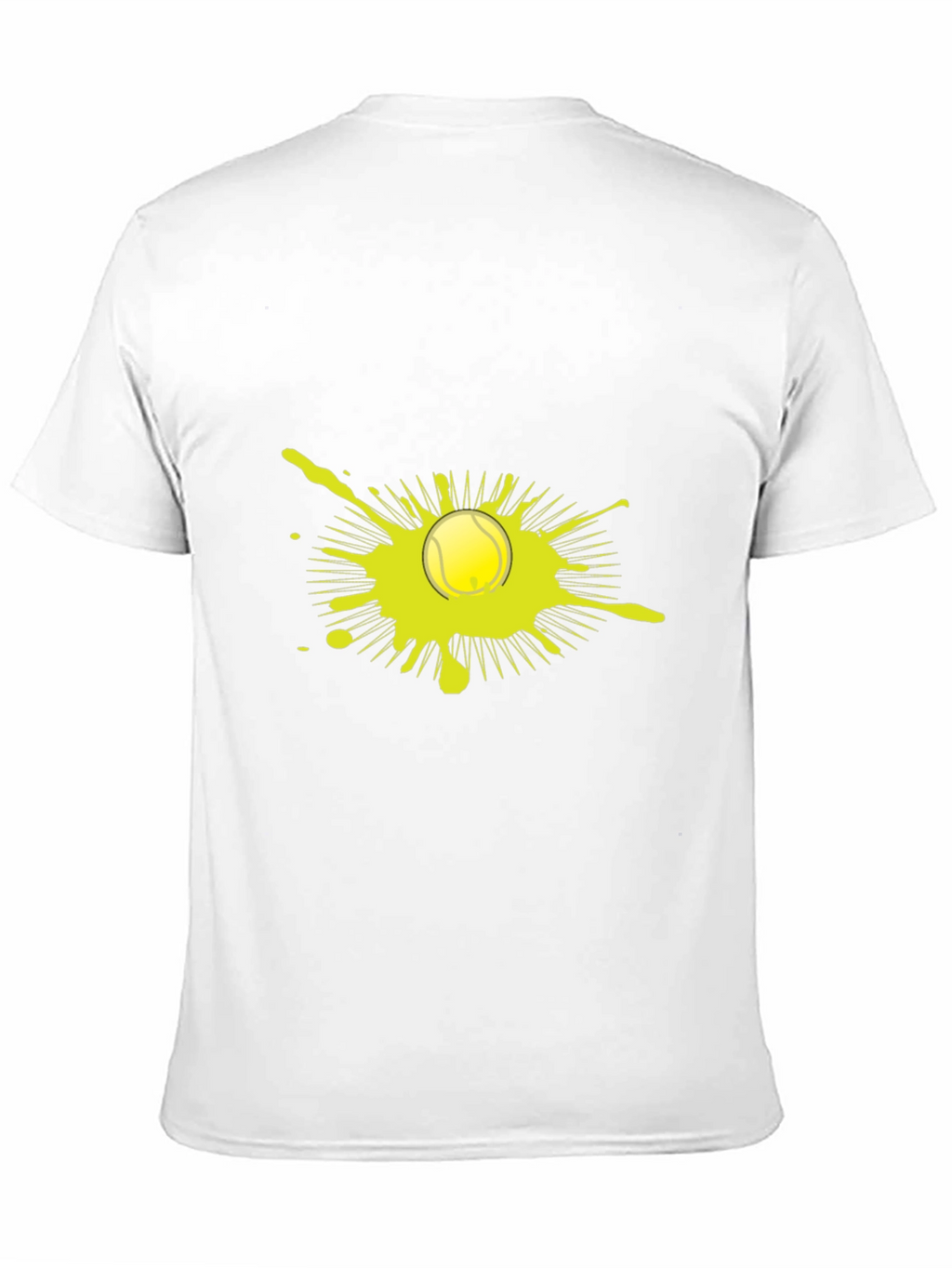 Tennis Ball Splatter Graphic Black T-Shirt