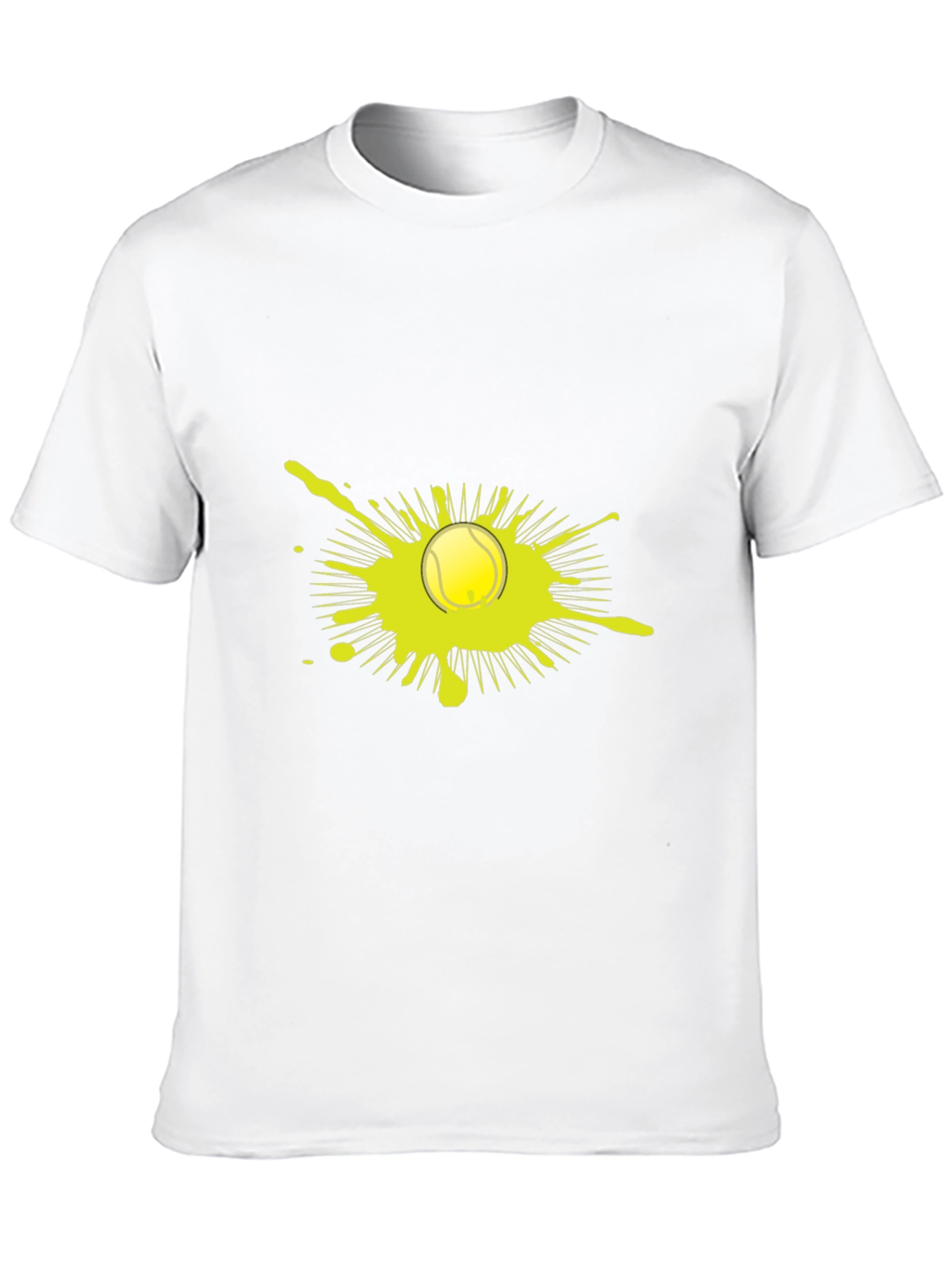 Tennis Ball Splatter Graphic Black T-Shirt