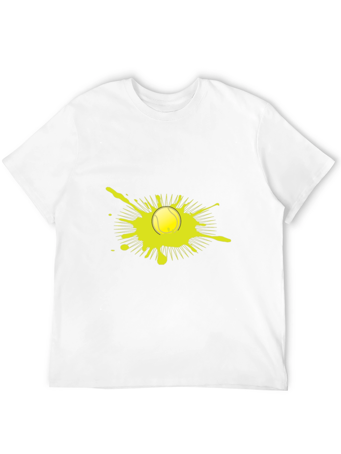 Tennis Ball Splatter Graphic Black T-Shirt