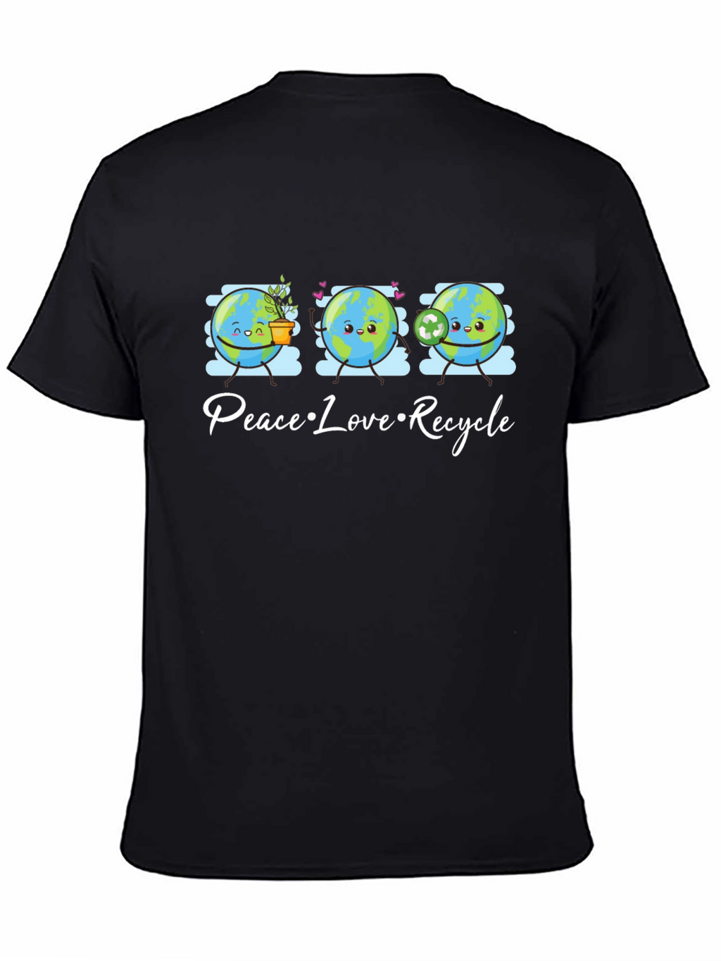 Peace Love Recycle T-Shirt Earth Day Graphic Tee