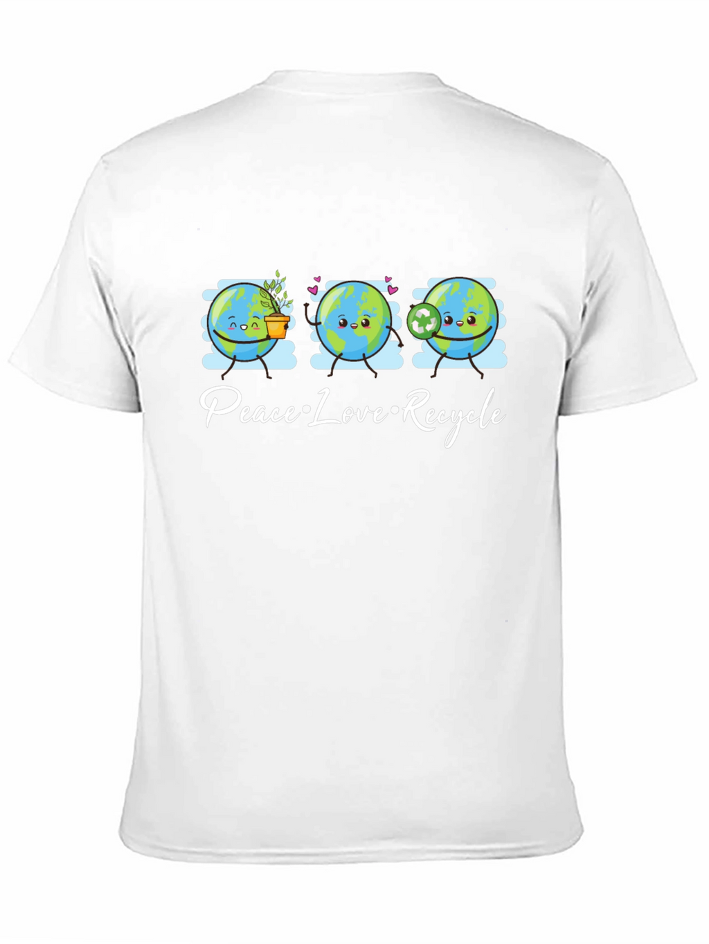 Peace Love Recycle T-Shirt Earth Day Graphic Tee