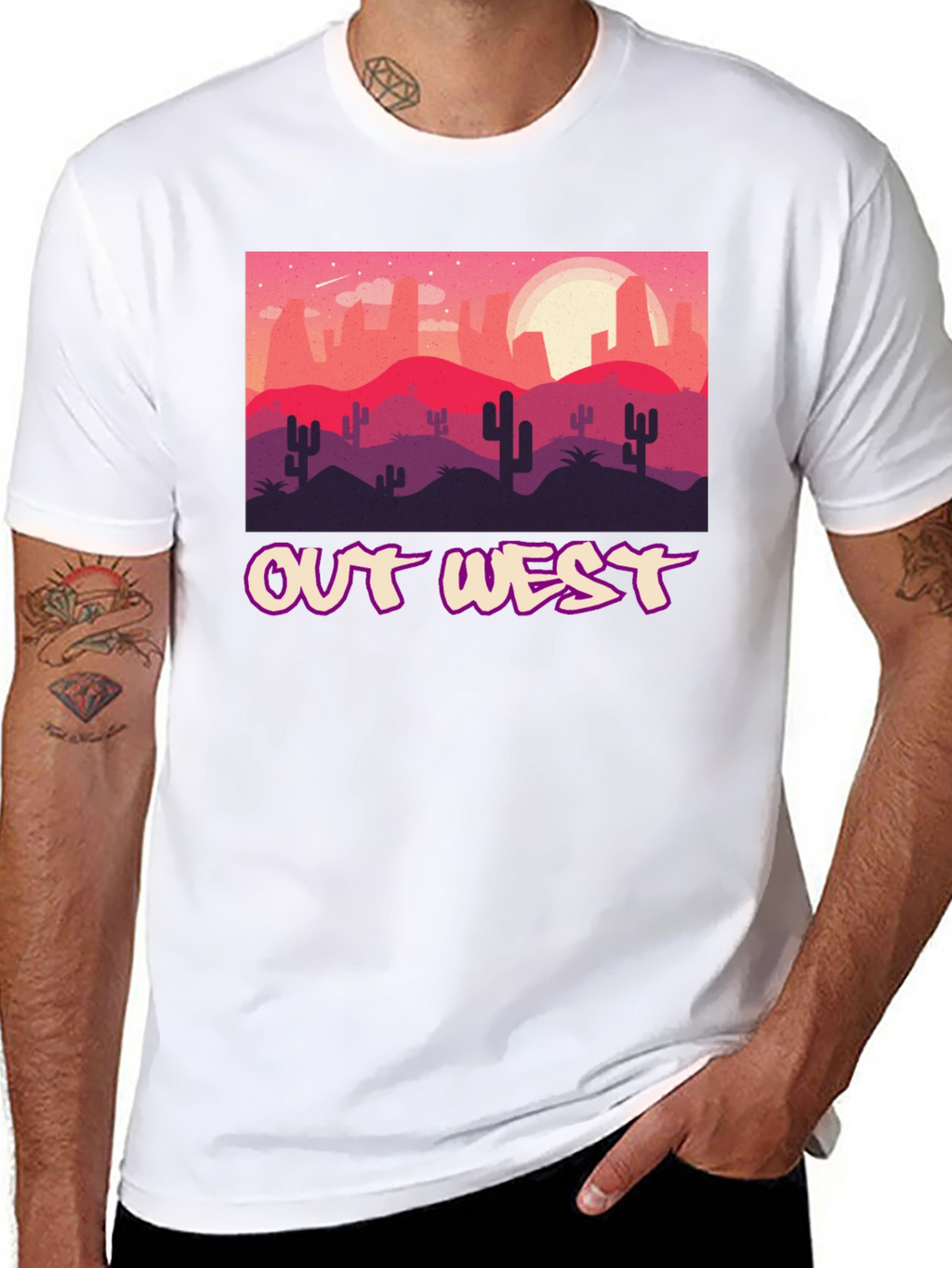 Out West Desert Graphic Tee - Black Unisex T-Shirt