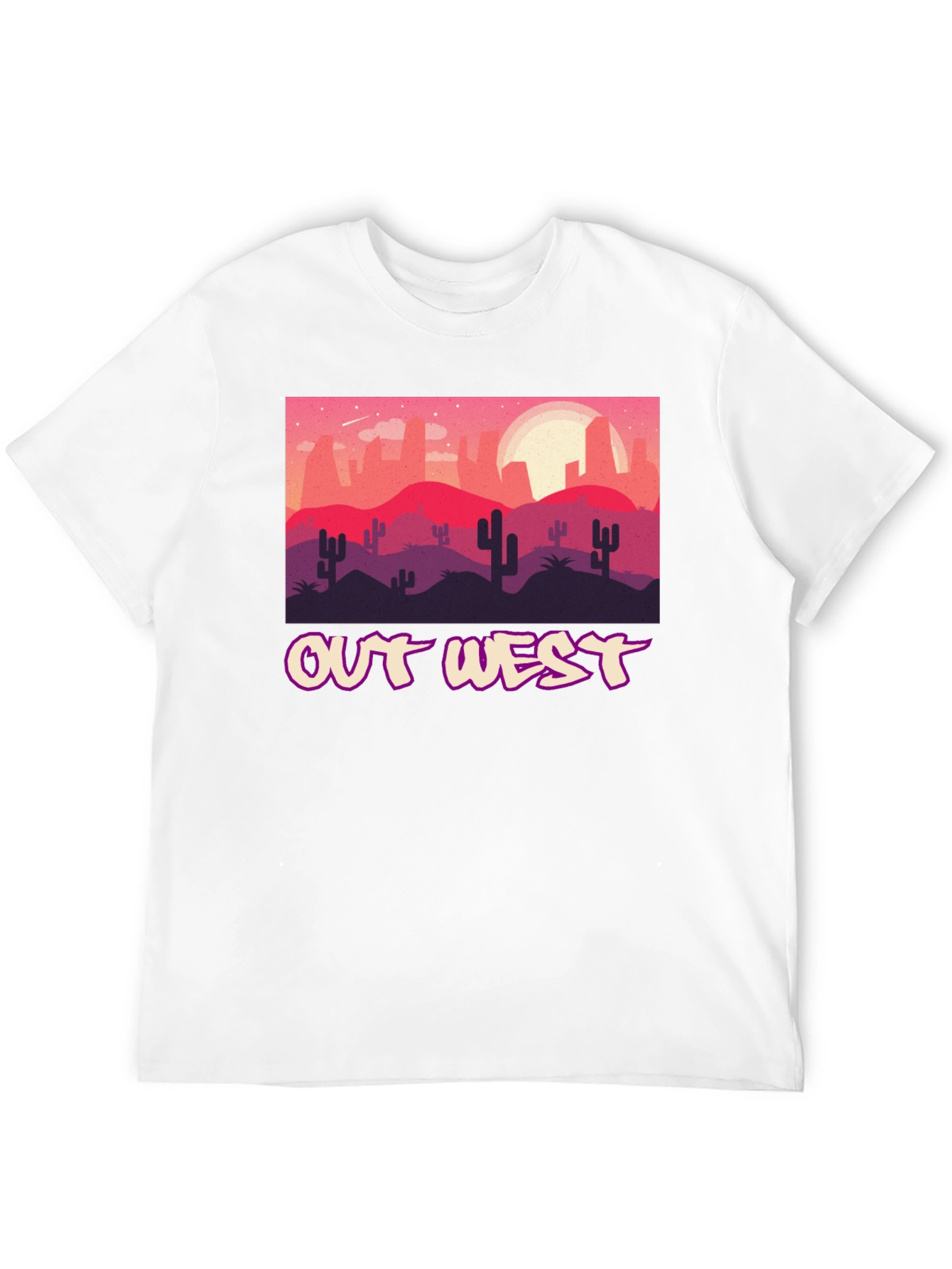 Out West Desert Graphic Tee - Black Unisex T-Shirt