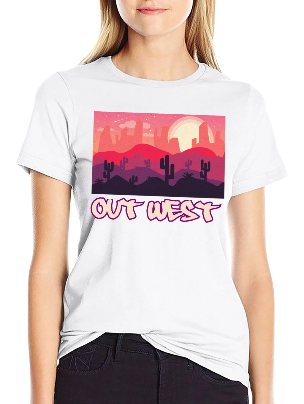 Out West Desert Graphic Tee - Black Unisex T-Shirt