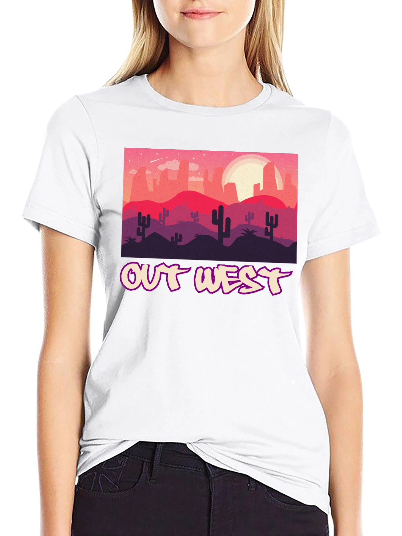 Out West Desert Graphic Tee - Black Unisex T-Shirt