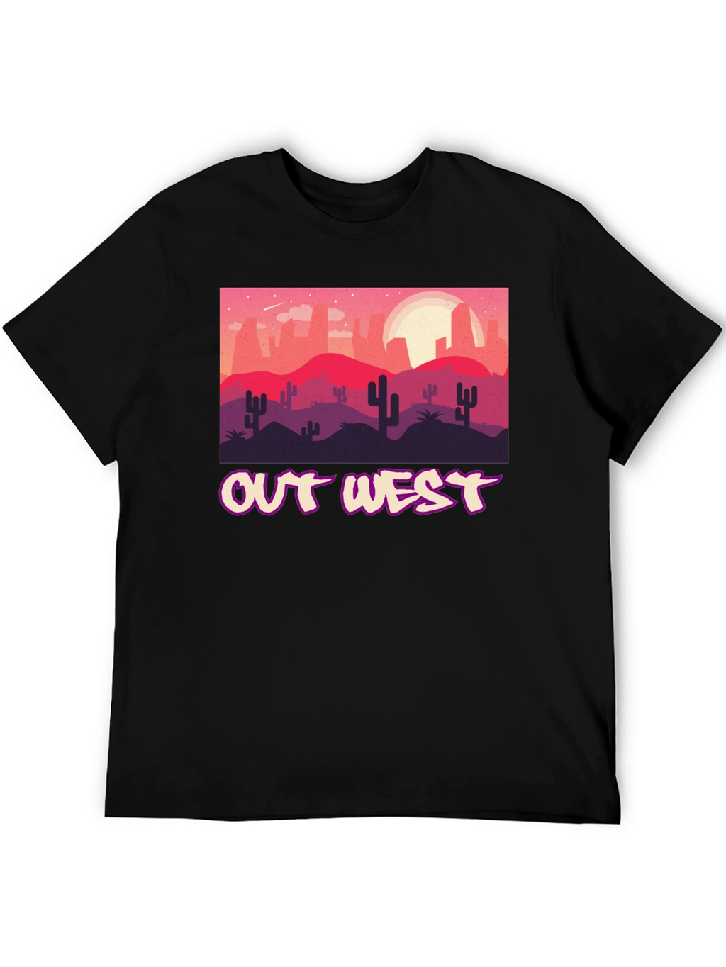 Out West Desert Graphic Tee - Black Unisex T-Shirt