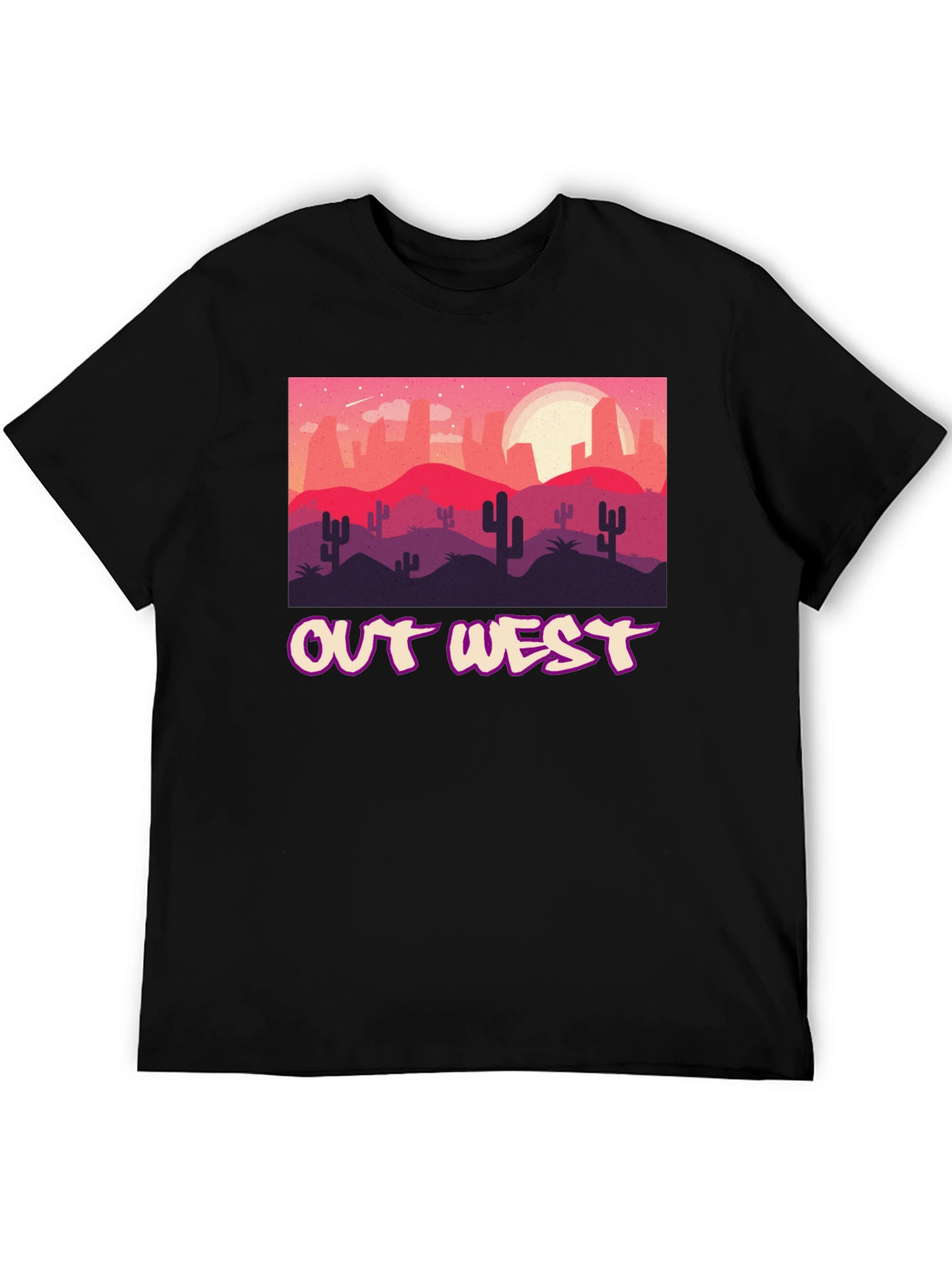Out West Desert Graphic Tee - Black Unisex T-Shirt