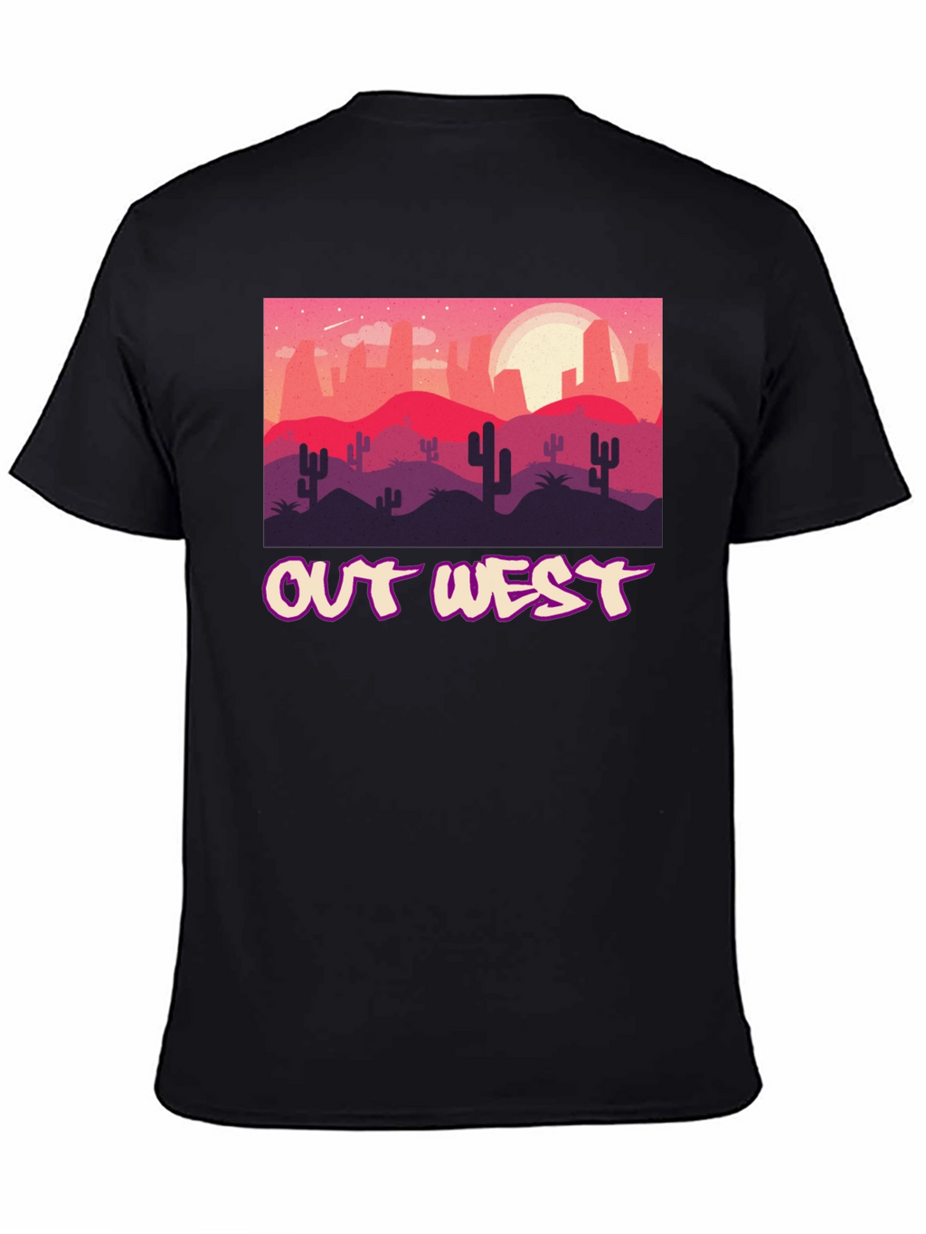 Out West Desert Graphic Tee - Black Unisex T-Shirt