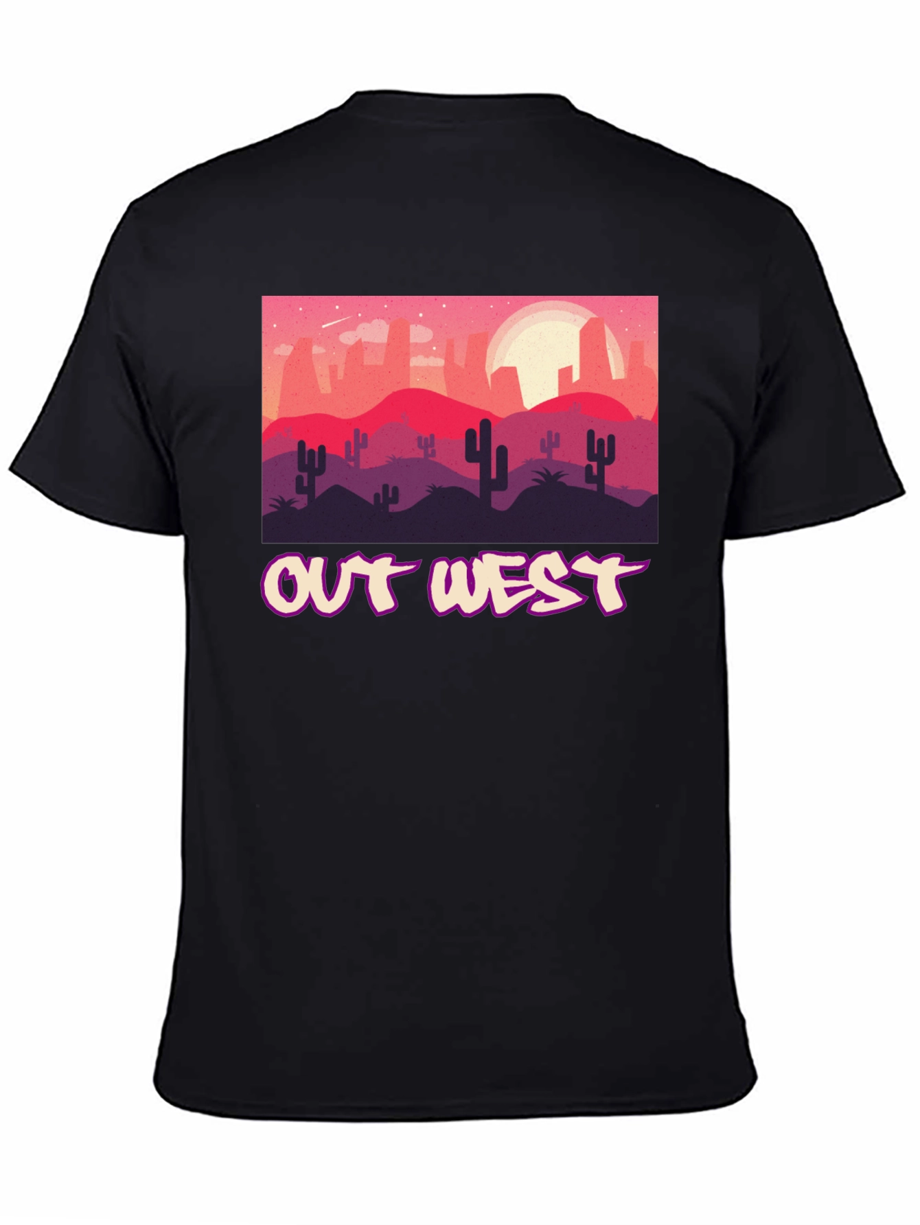 Out West Desert Graphic Tee - Black Unisex T-Shirt