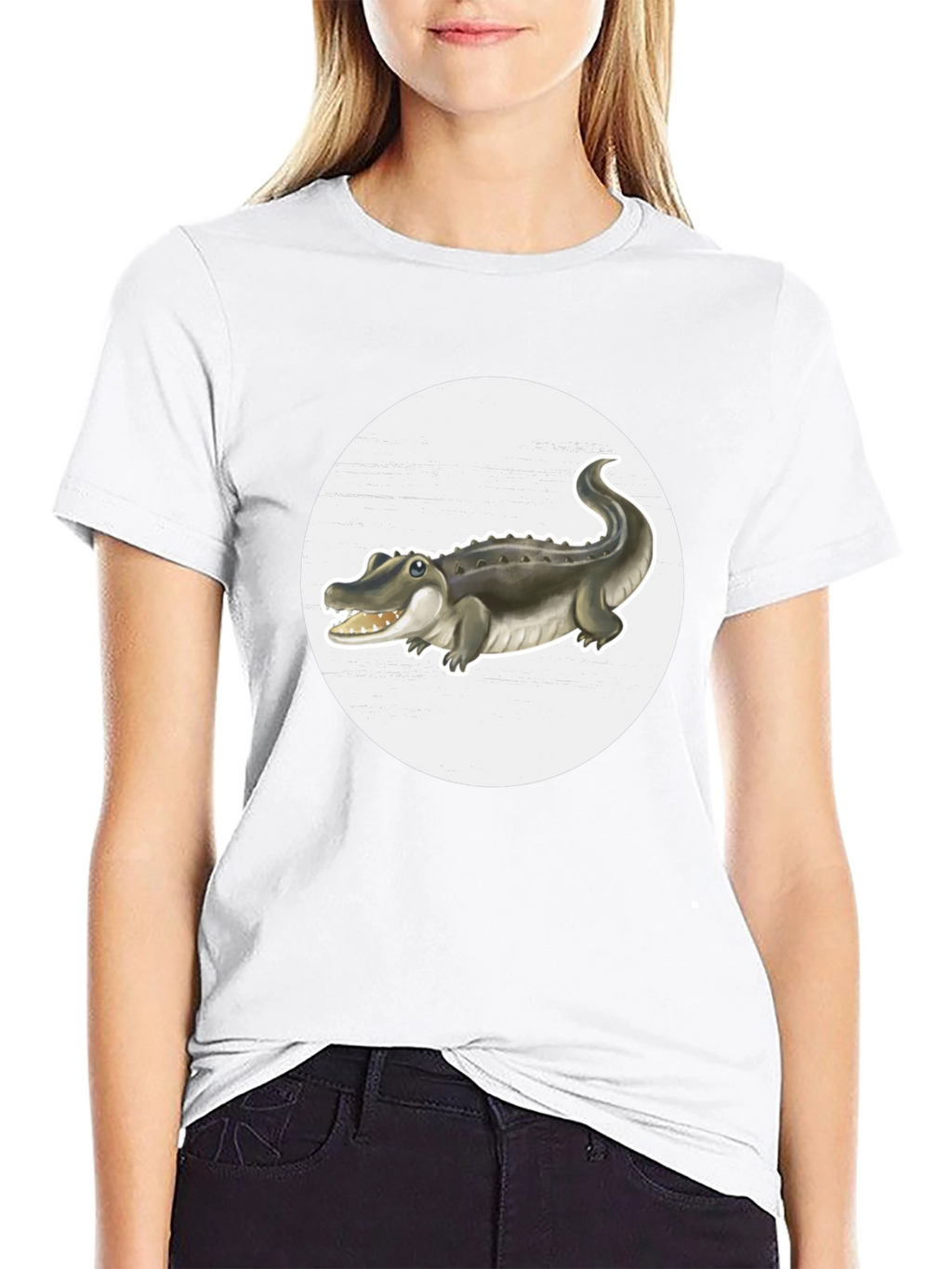 Crocodile Graphic Tee - Black