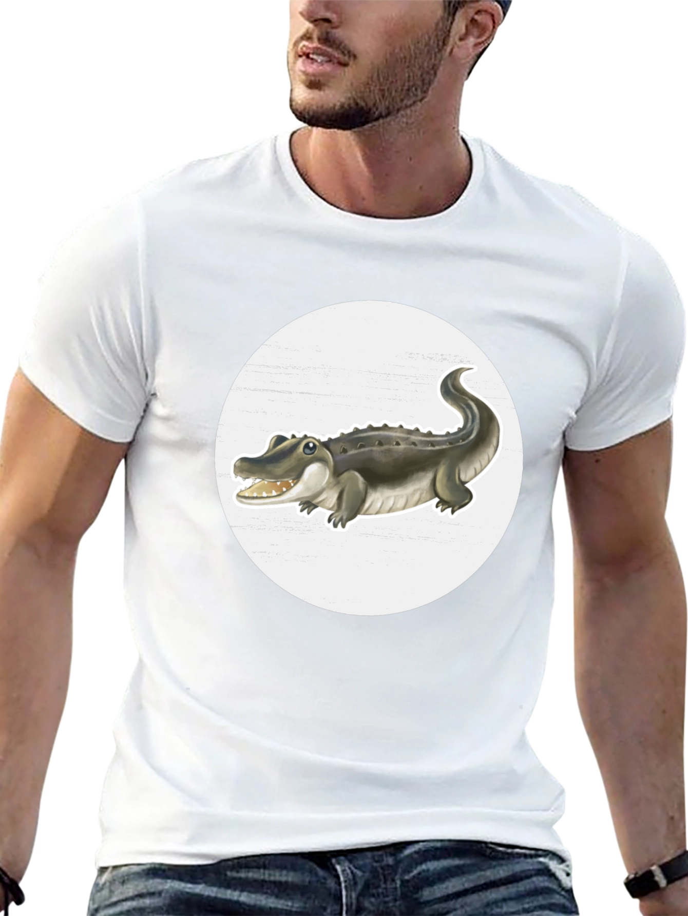 Crocodile Graphic Tee - Black