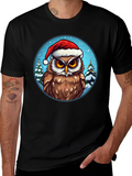 Festive Owl Christmas T-Shirt