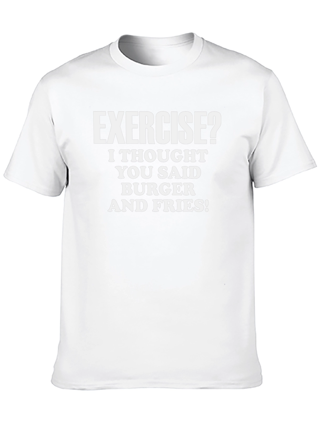 Exercise? Burger & Fries T-Shirt - Funny Foodie Tee
