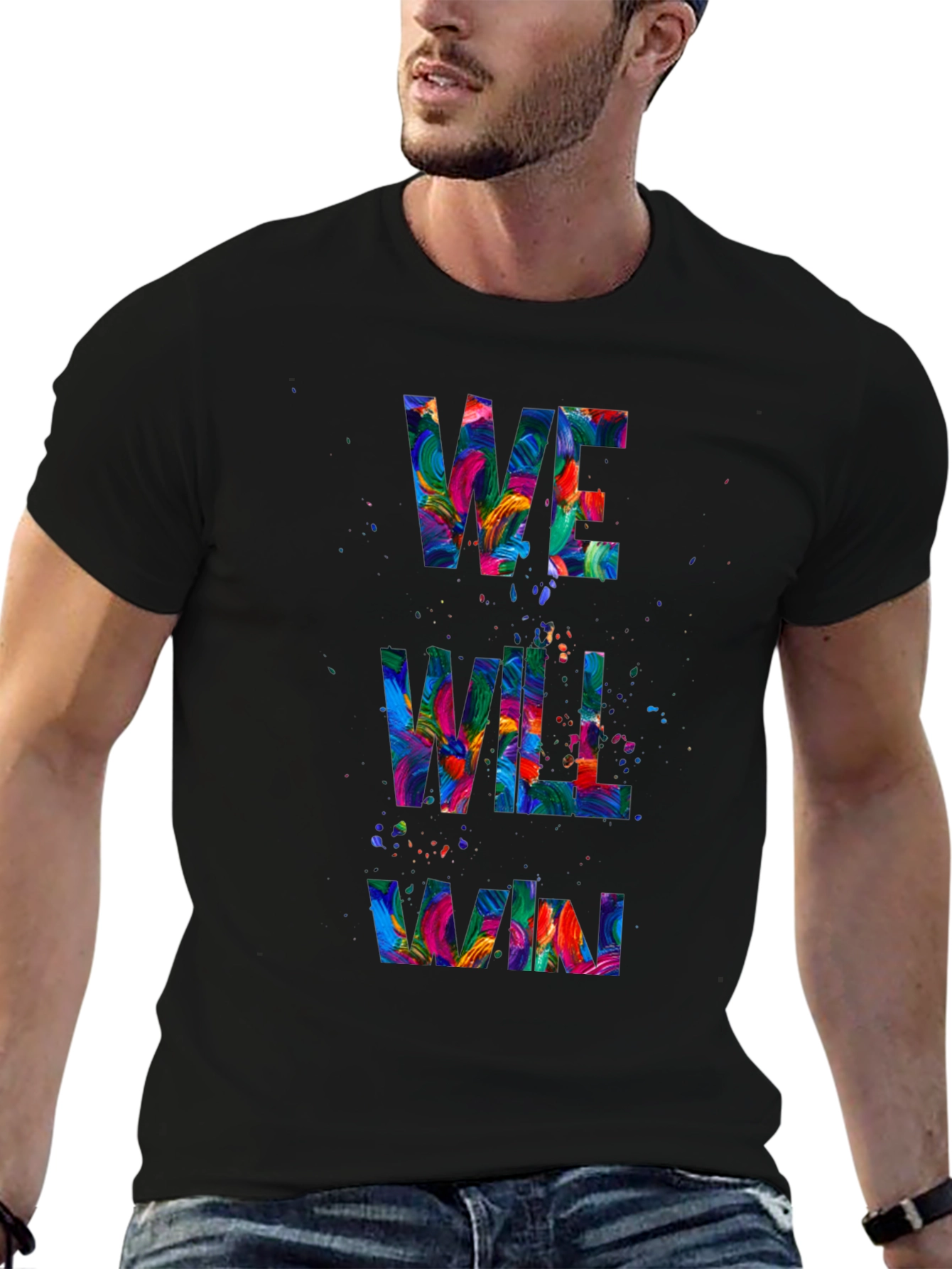 Colorful We Will Win Graphic Tee