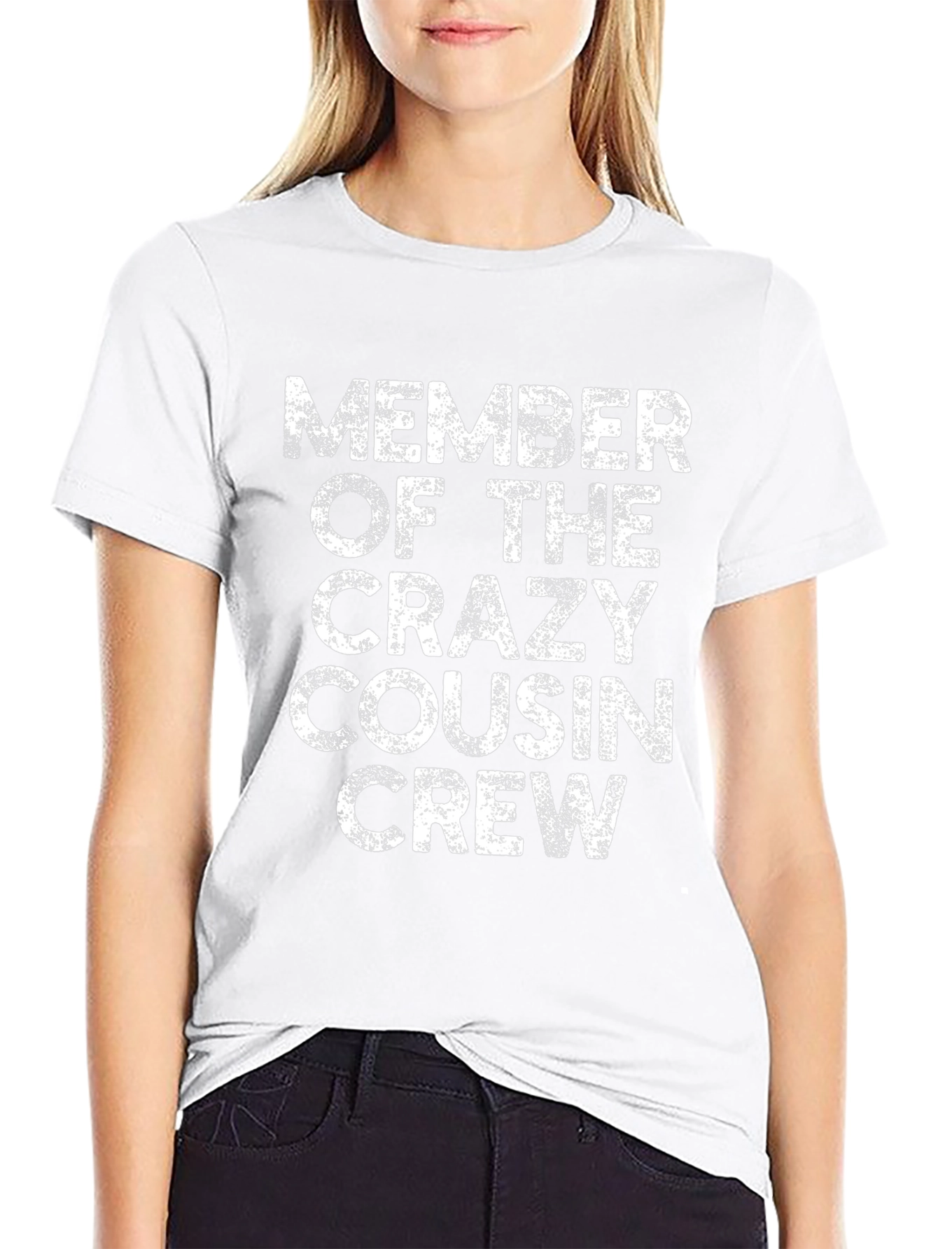 Crazy Cousin Crew T-Shirt - Black Cotton Tee