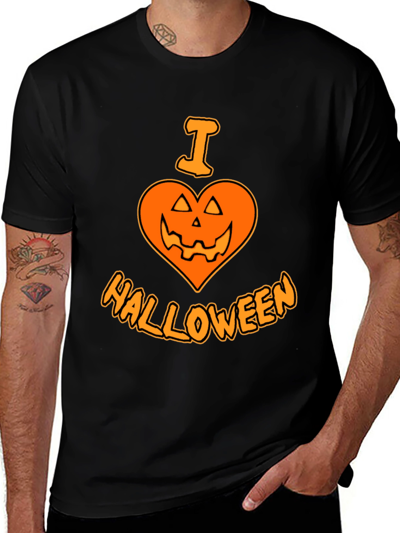 I Heart Halloween T-Shirt - Black Holiday Tee