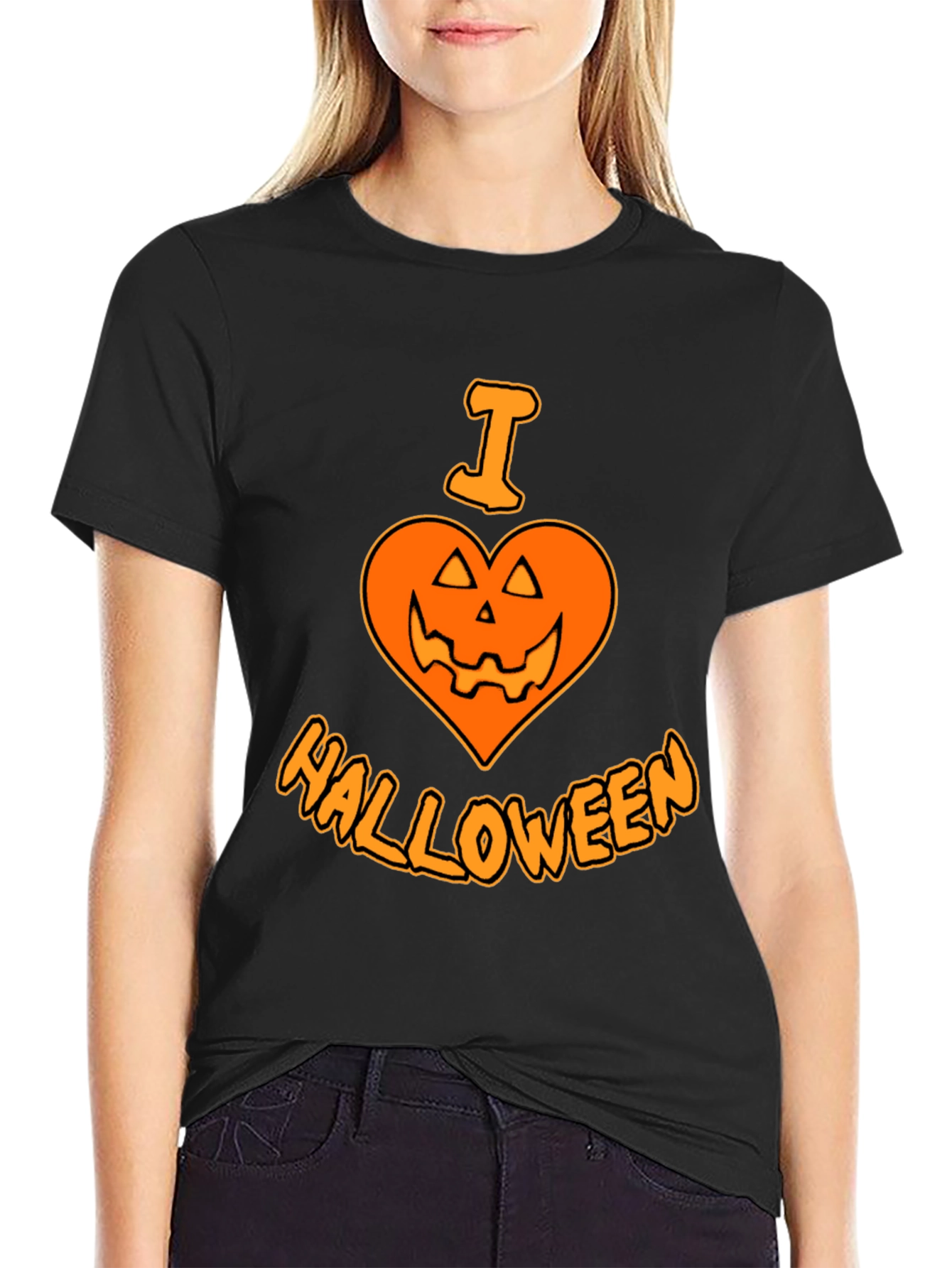 I Heart Halloween T-Shirt - Black Holiday Tee