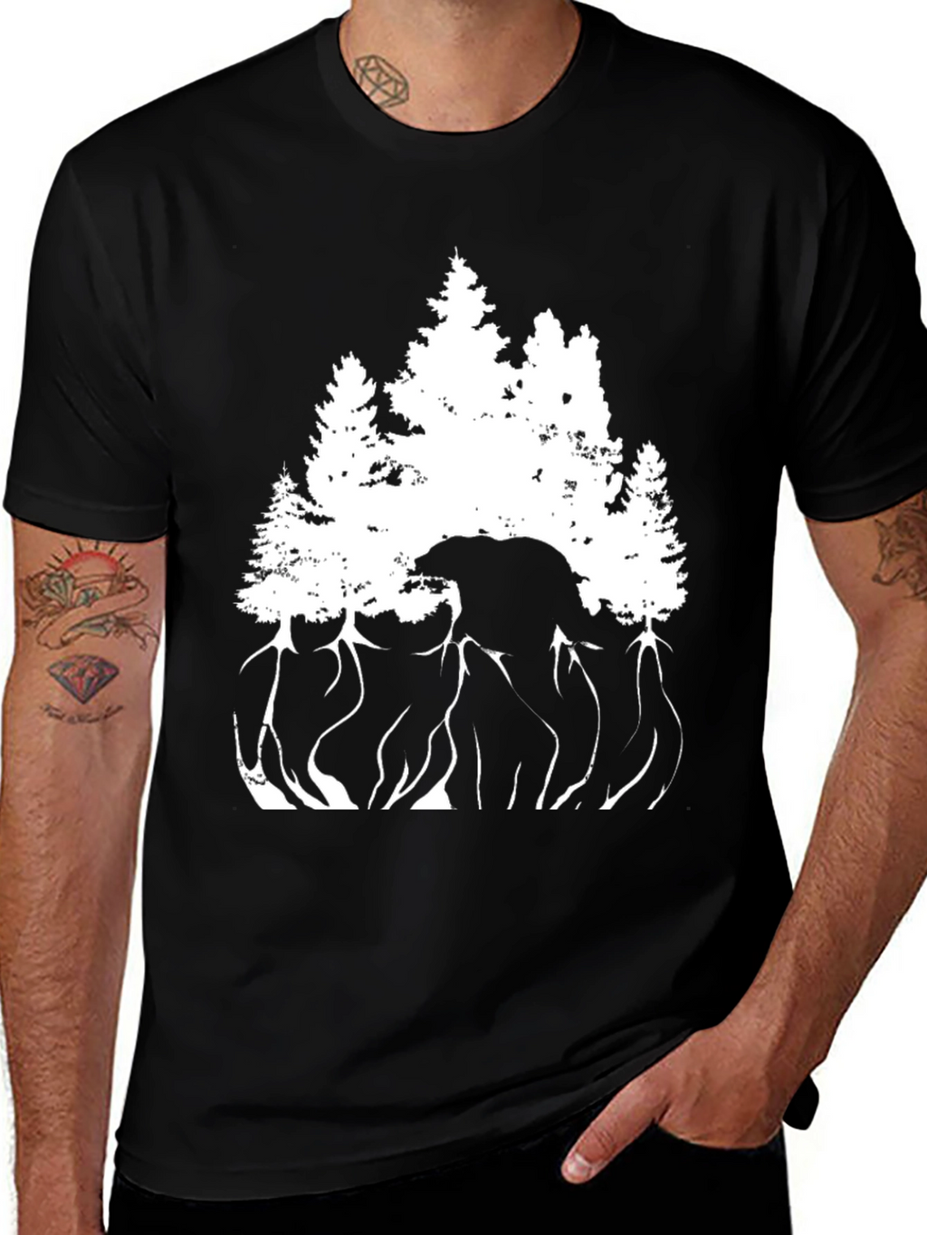 Nature Bear Silhouette T-Shirt