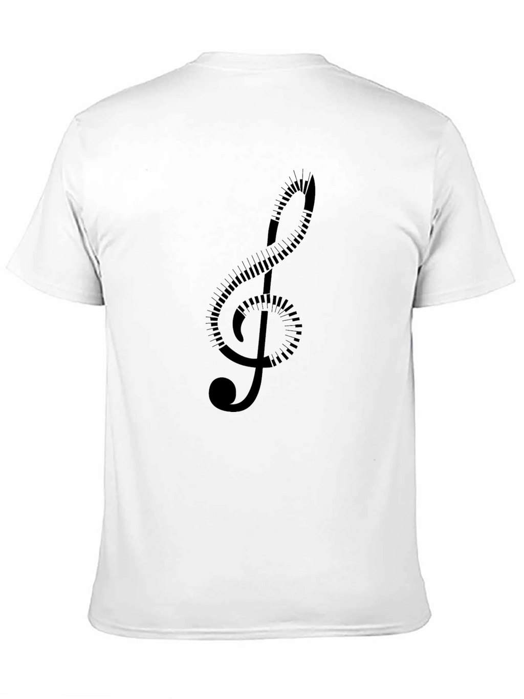 Musical Clef Graphic T-Shirt - Stylish Black Tee