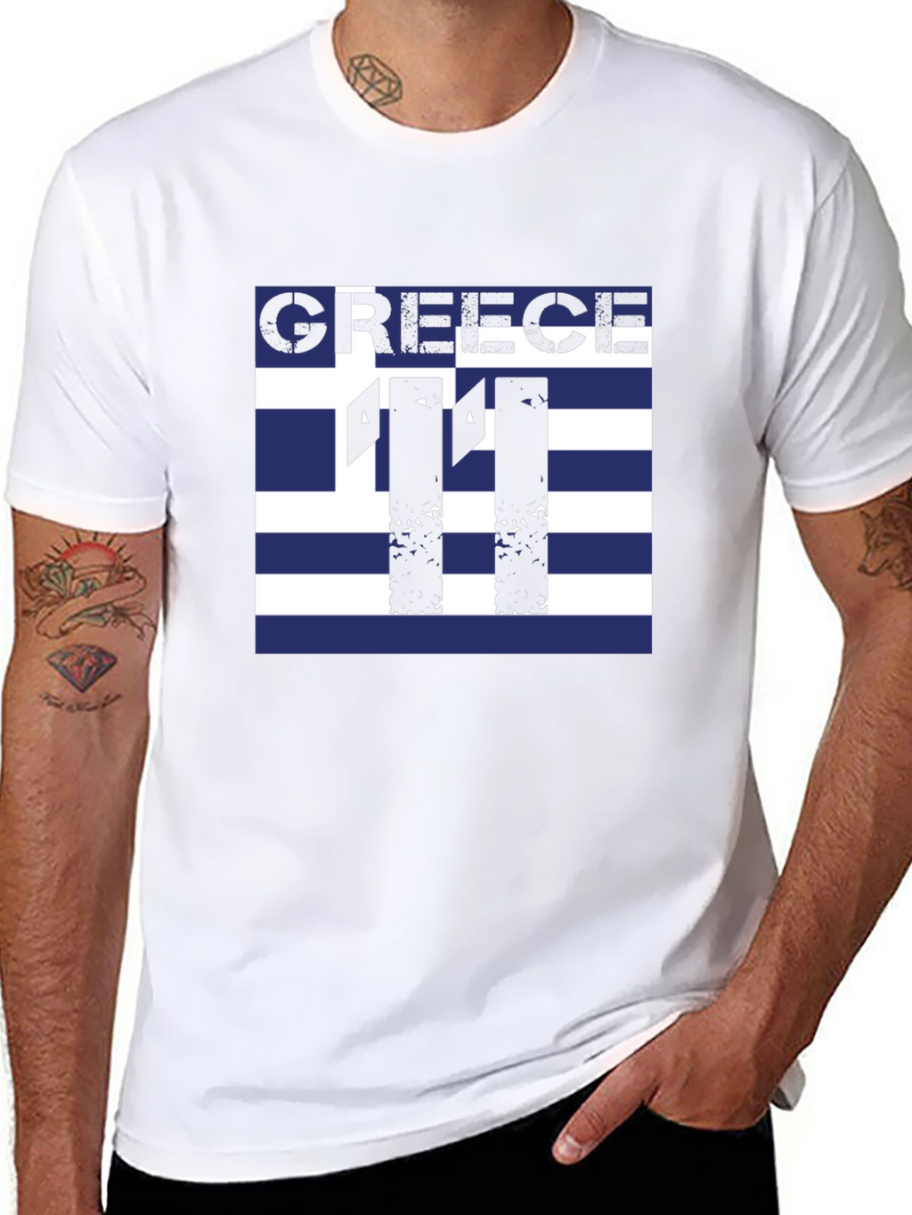 Greece Flag Football T-Shirt