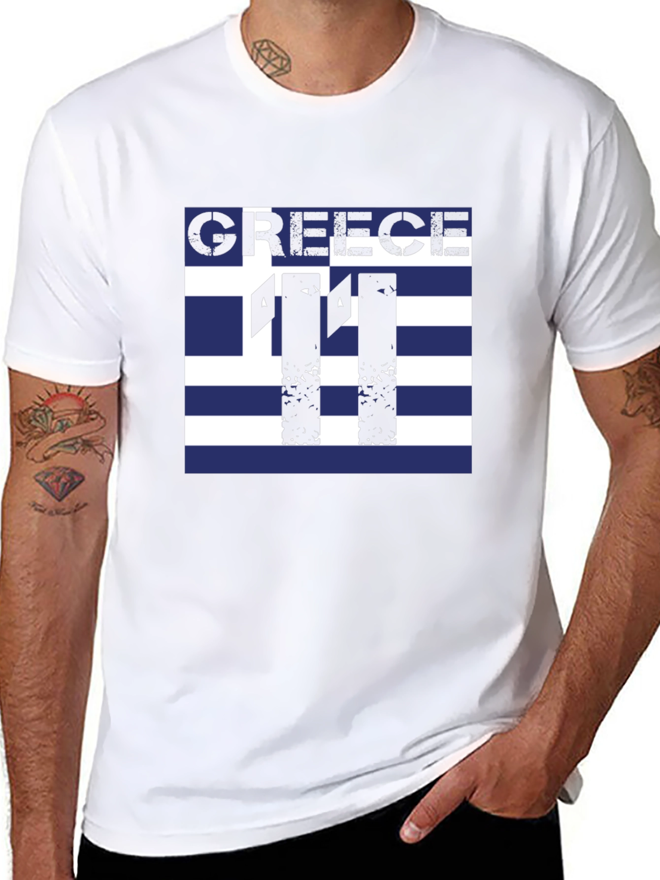 Greece Flag Football T-Shirt
