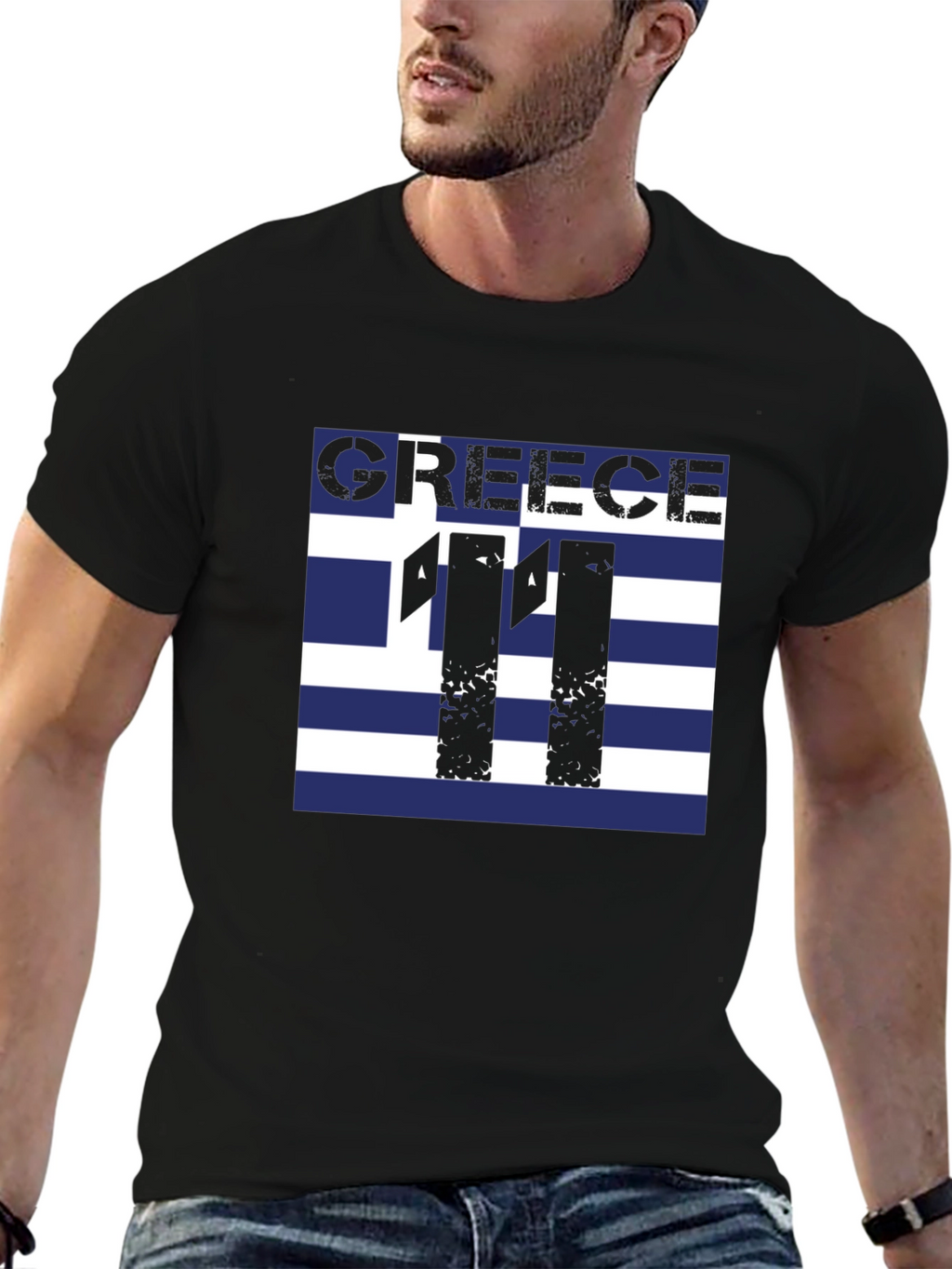 Greece Flag Football T-Shirt