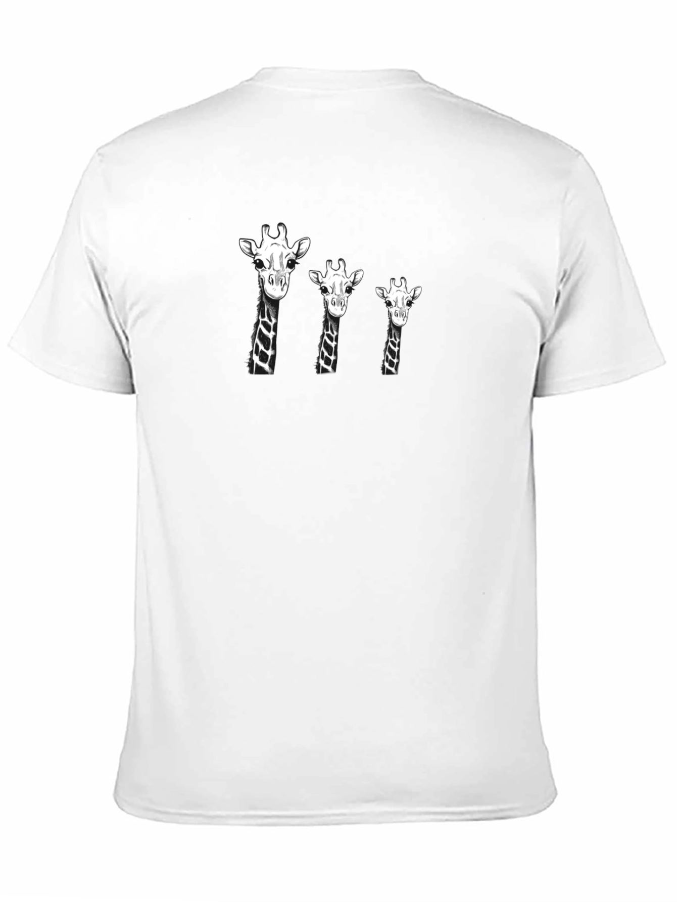 Giraffe Family Black T-Shirt