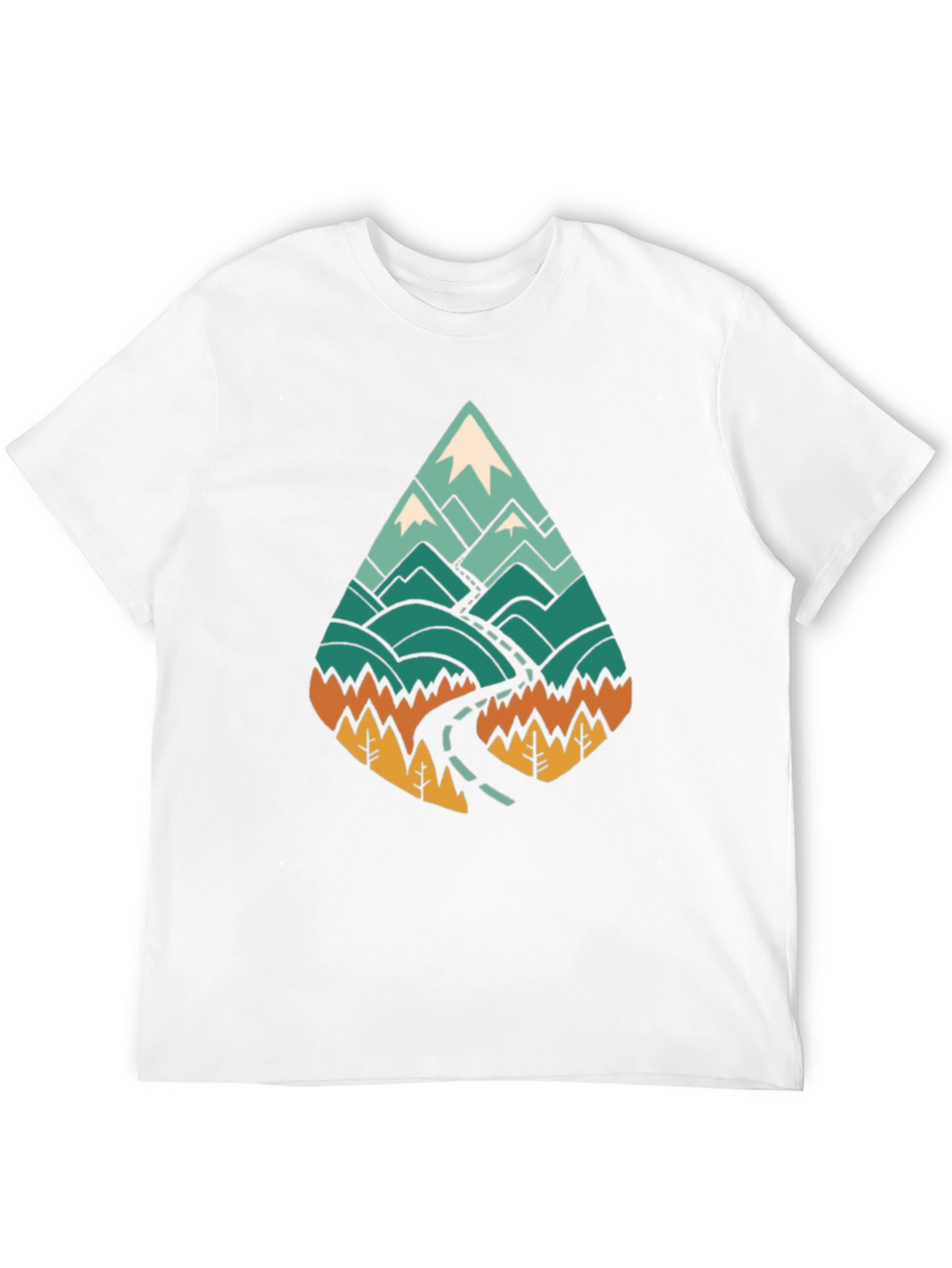 Mountain Road Trip Graphic T-Shirt - Black