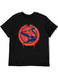 Shark Circle Graphic Tee - Cool Design