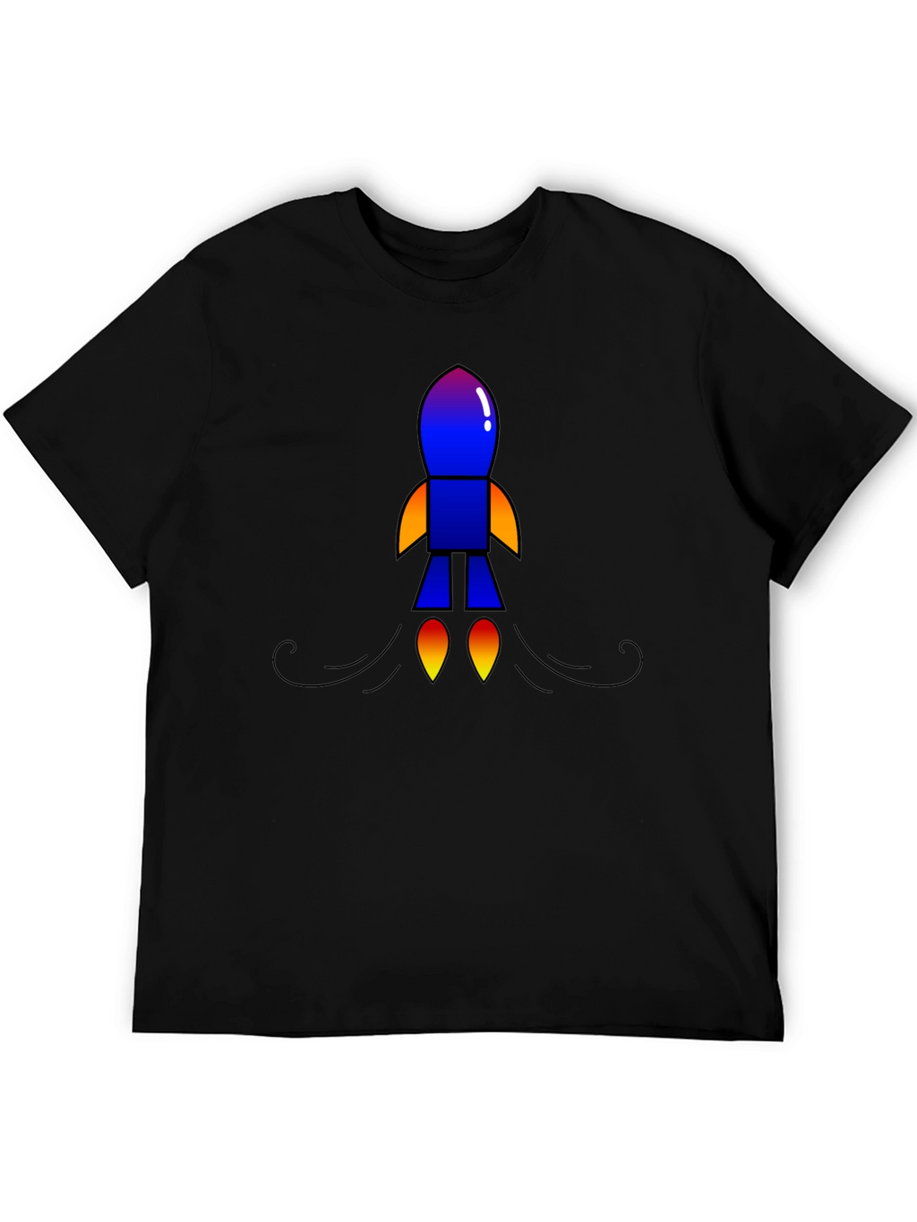 Rocket Graphic Black T-Shirt