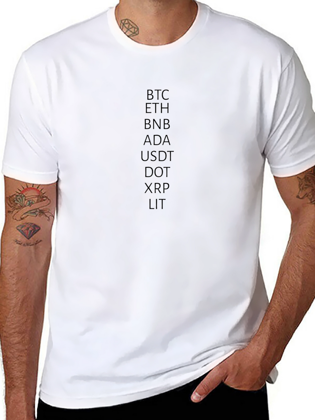 Crypto Coin T-Shirt: BTC ETH BNB and More!