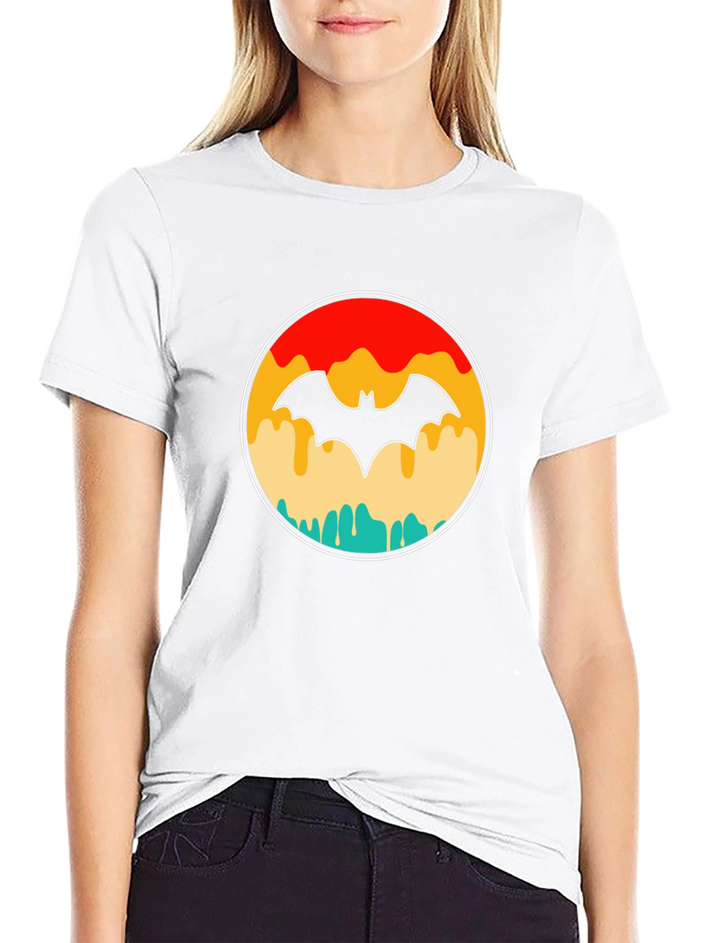 Retro Batman T-Shirt - Graphic Print Black Tee