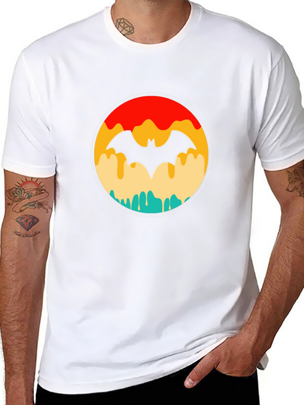 Retro Batman T-Shirt - Graphic Print Black Tee