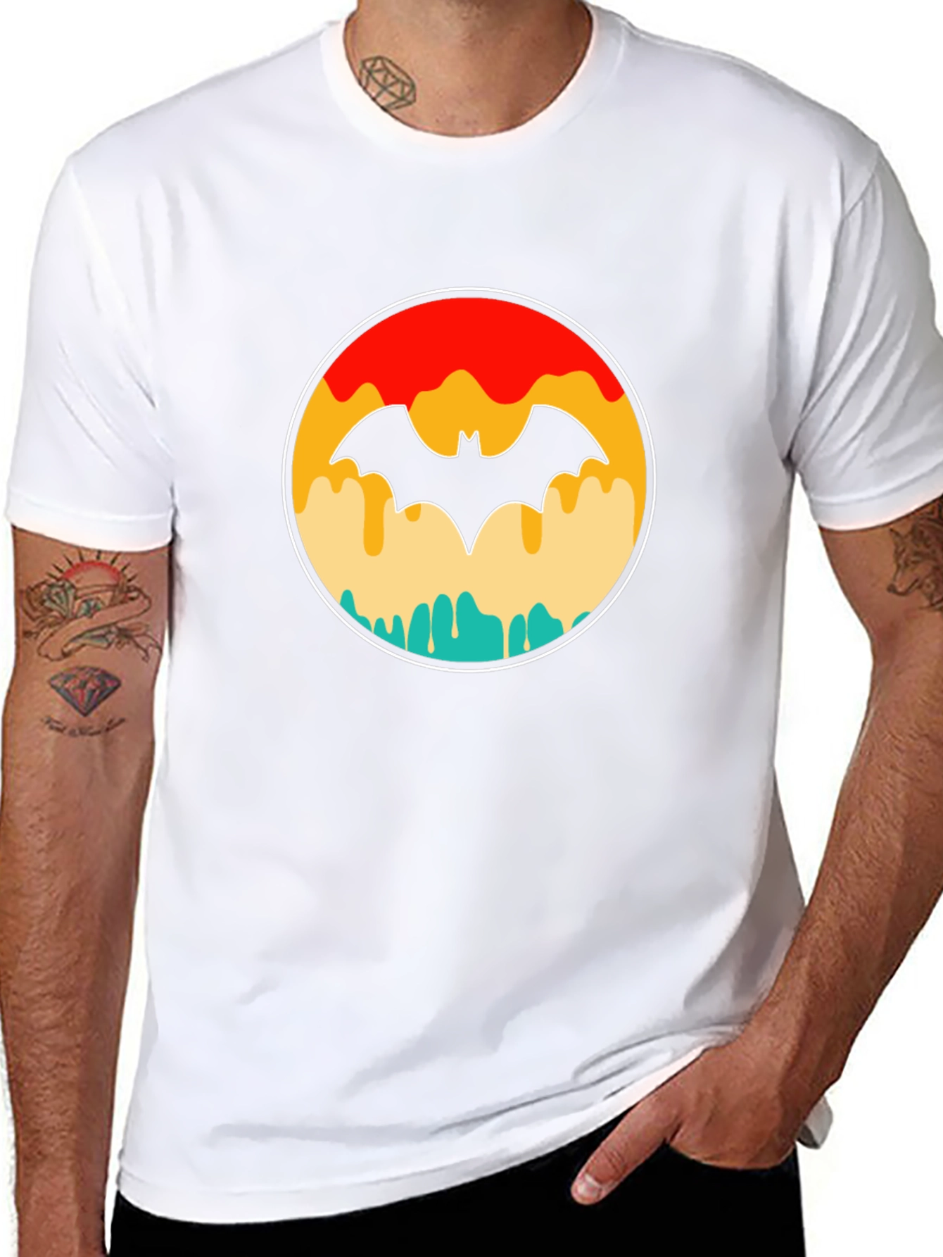 Retro Batman T-Shirt - Graphic Print Black Tee