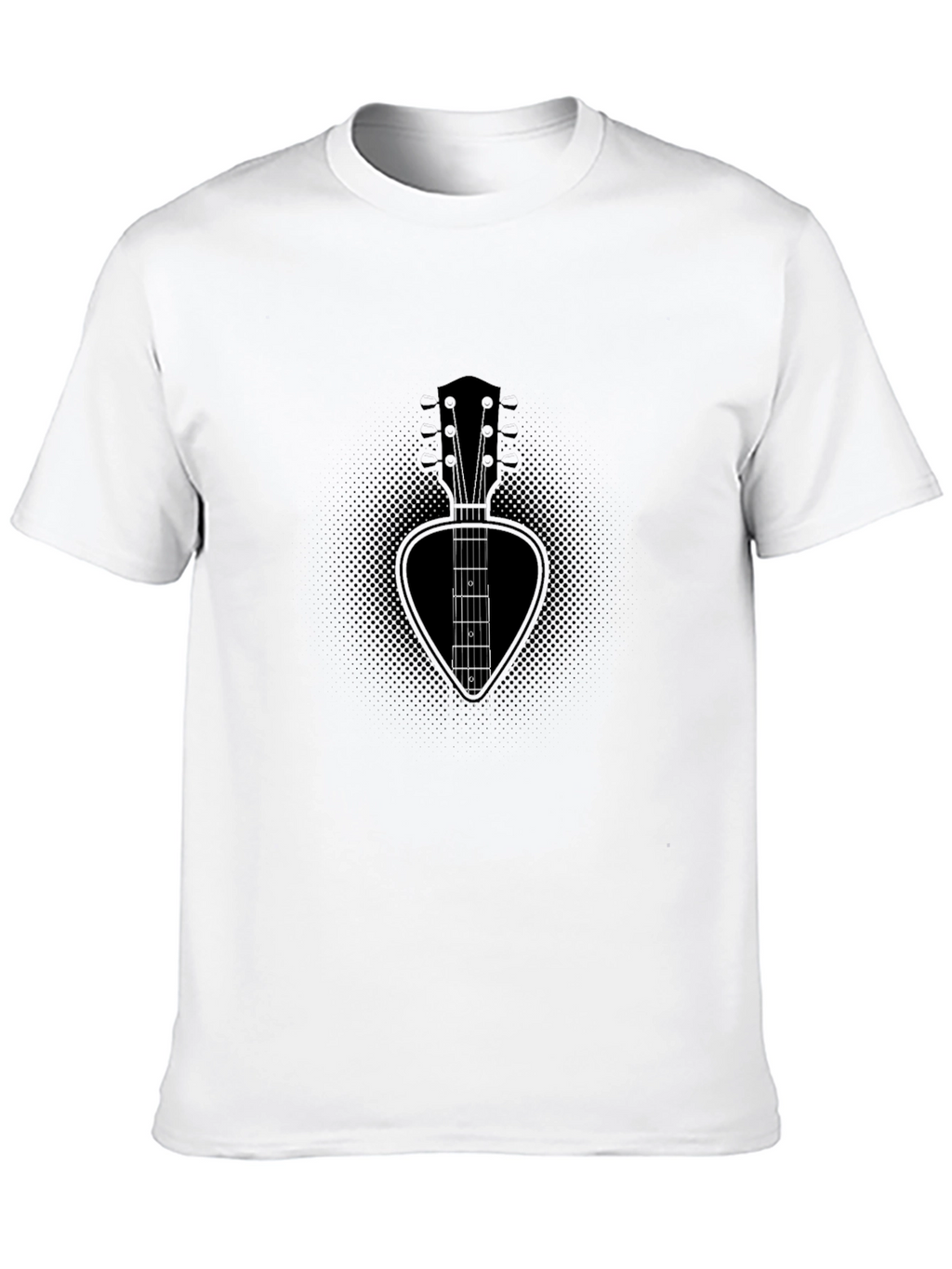 Guitar Pick Guitar Neck T-Shirt - Black