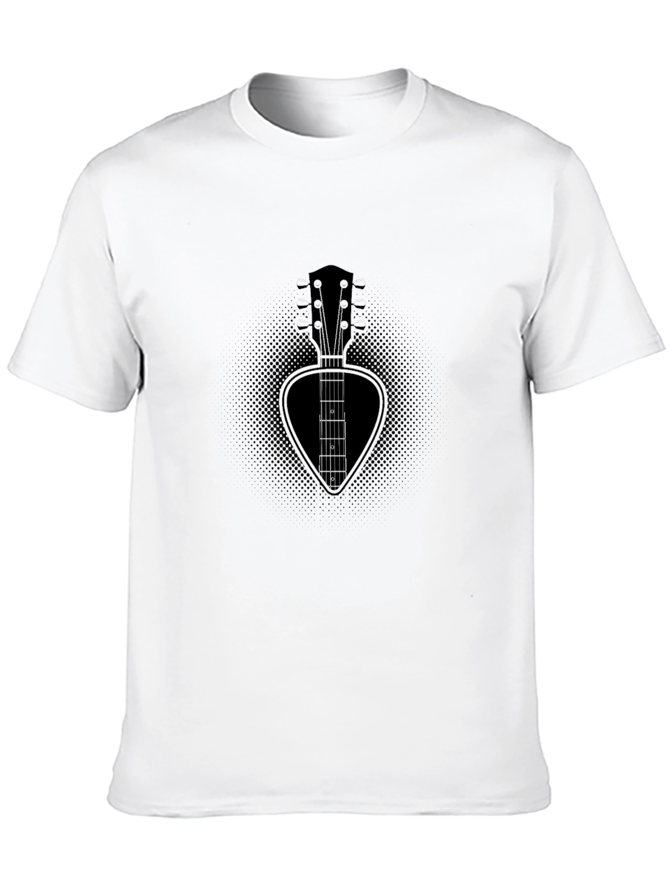 Guitar Pick Guitar Neck T-Shirt - Black