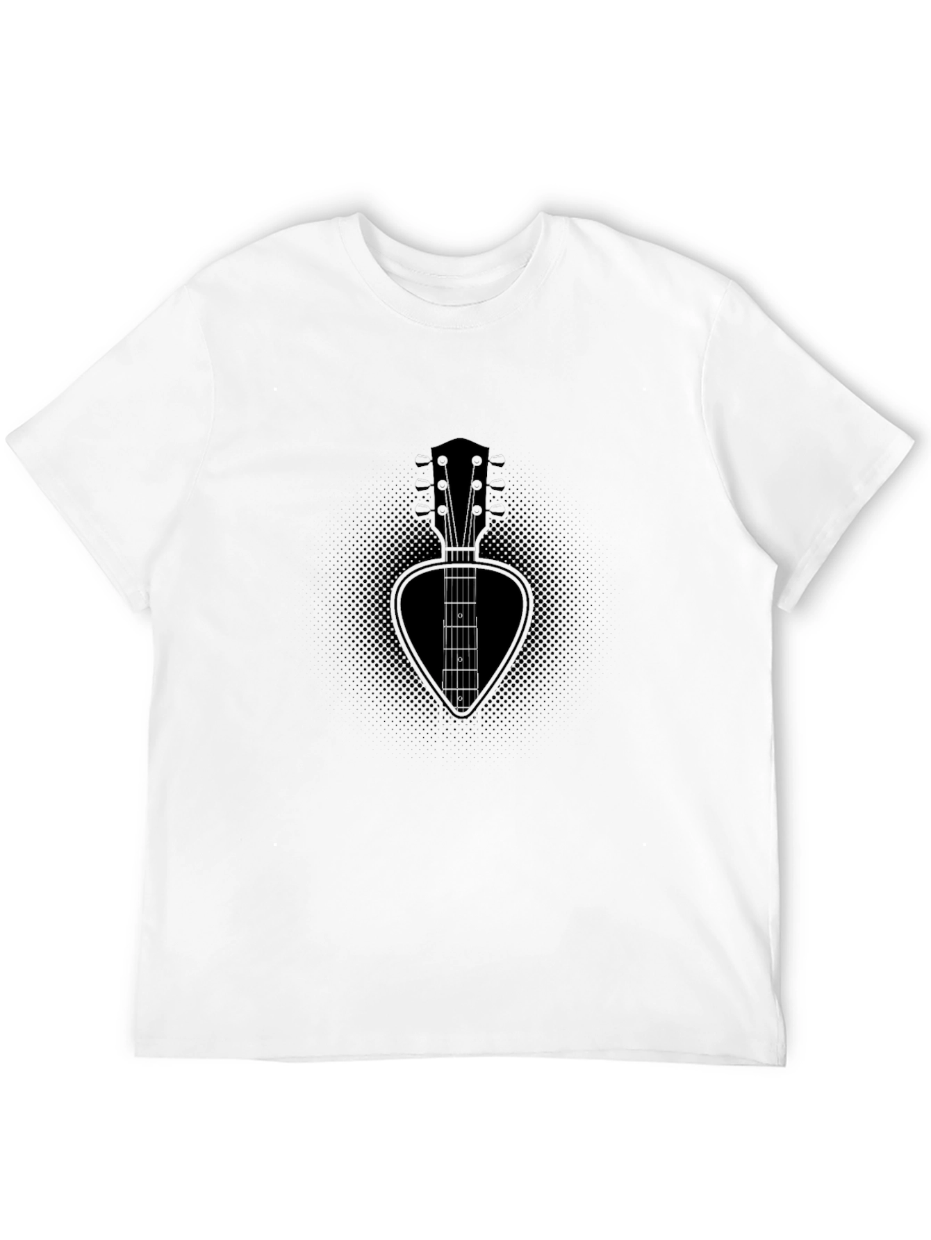 Guitar Pick Guitar Neck T-Shirt - Black