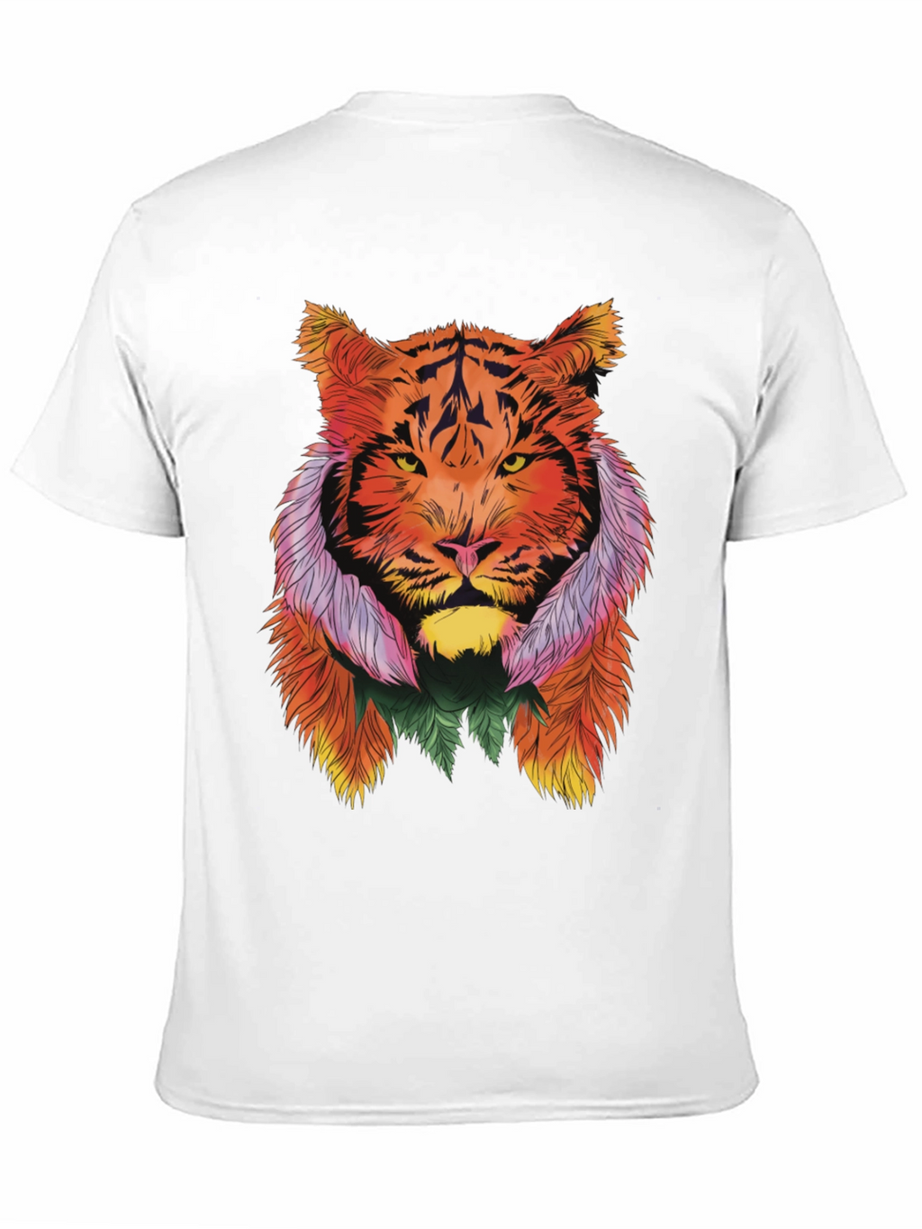 Vibrant Tiger Graphic Tee - Stylish Animal Print Shirt