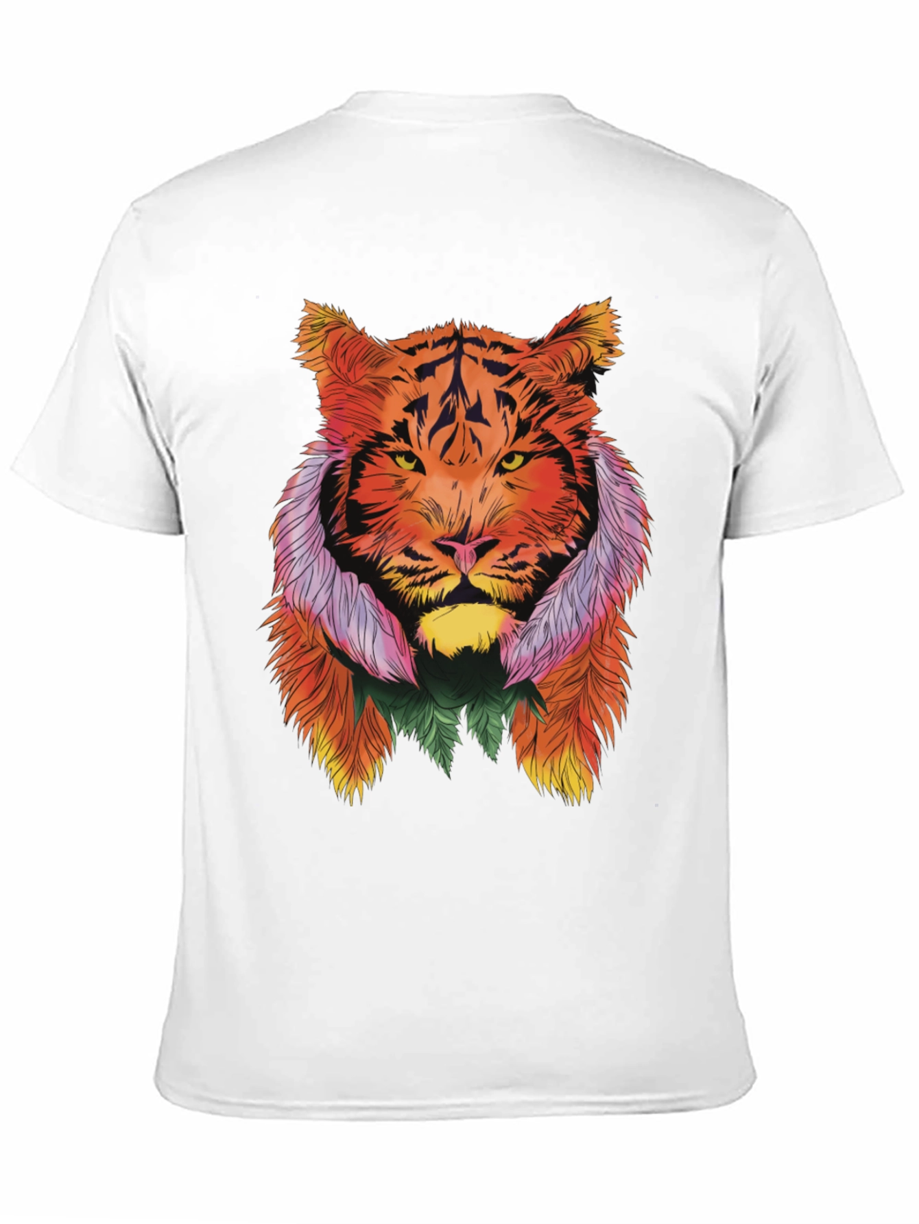 Vibrant Tiger Graphic Tee - Stylish Animal Print Shirt