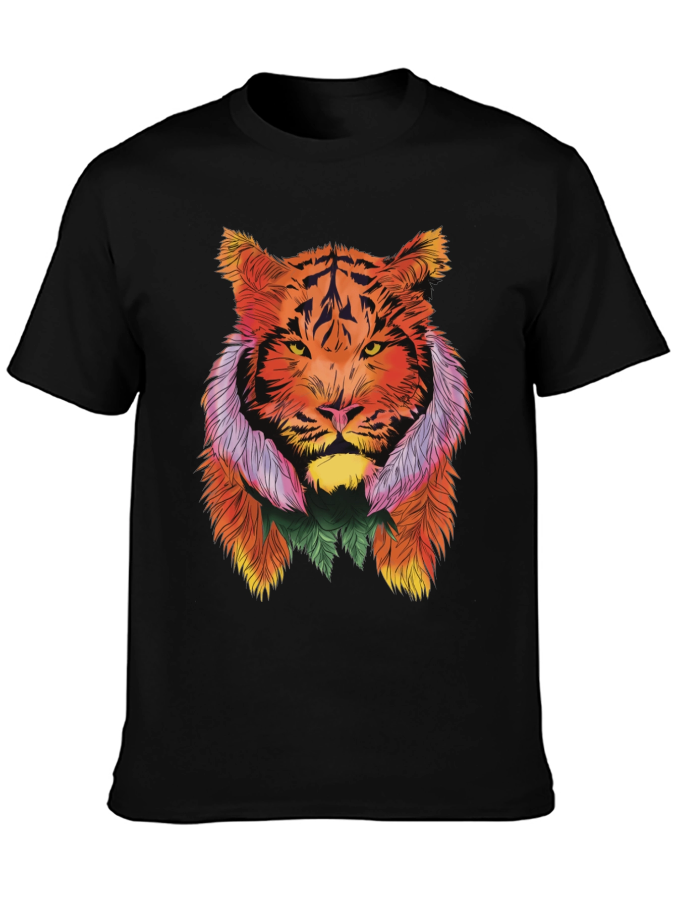 Vibrant Tiger Graphic Tee - Stylish Animal Print Shirt